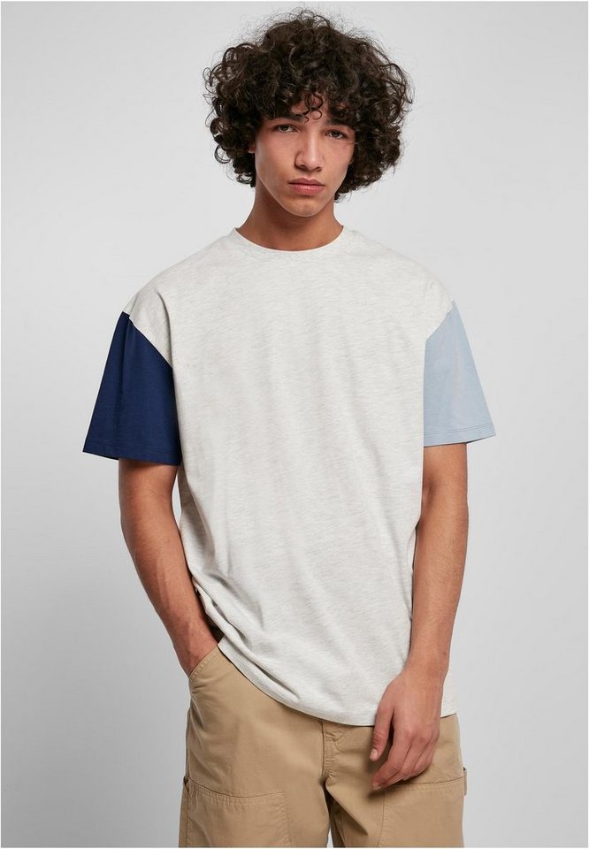 (1-tlg), T-Shirt Colorblock aus CLASSICS Tee Baumwollmischung Kurzarmshirt Herren angenehmer Oversized Organic URBAN Stylisches