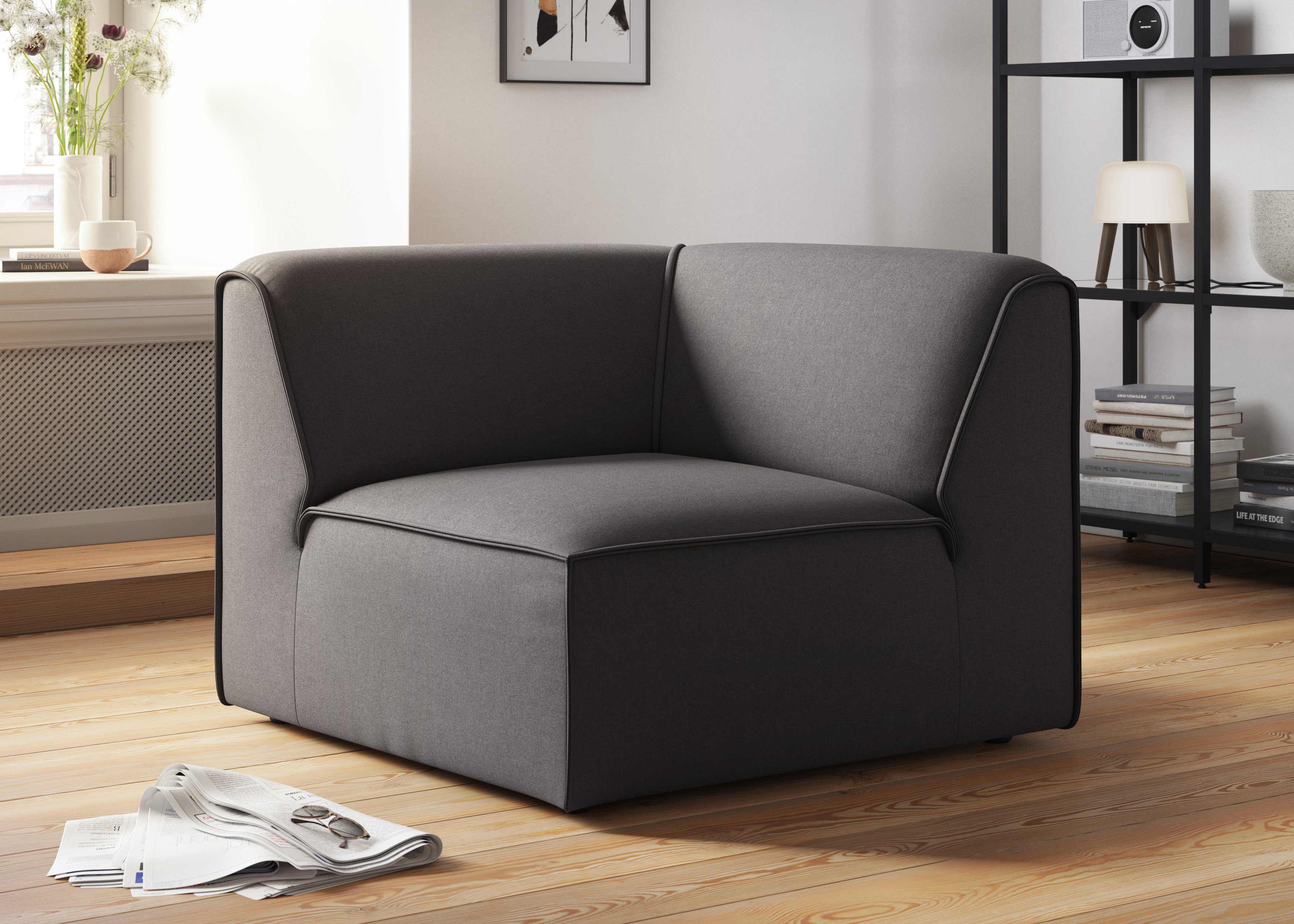 RAUM.ID Sofa-Eckelement Merid, Sofaelement, Maße B/T/H: günstig online kaufen