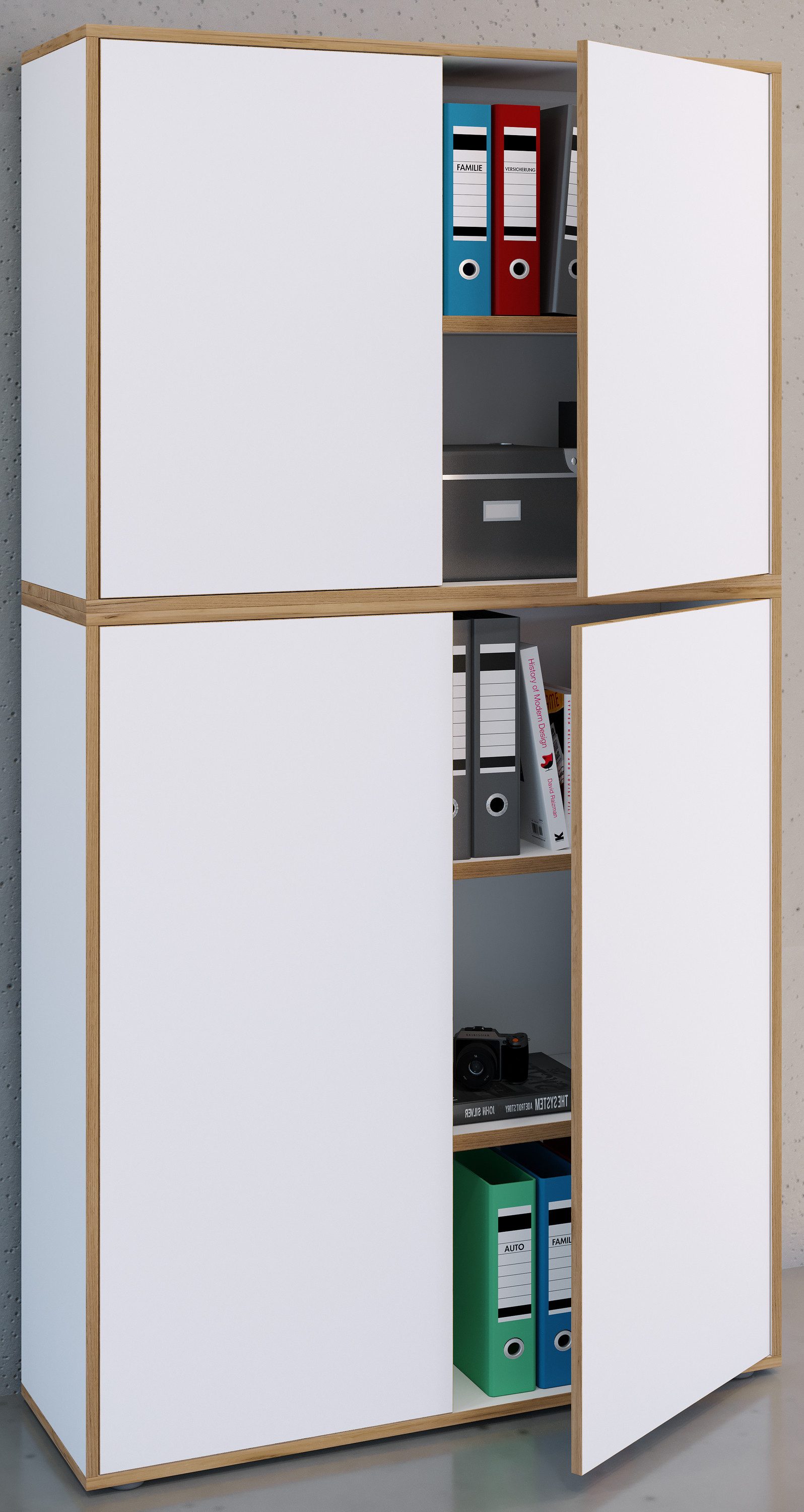 VCM Aktenschrank Büroschrank Aktenschrank Sideboard Salia 5fach