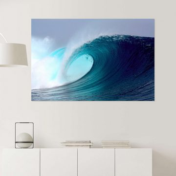 Posterlounge Wandfolie Paul Kennedy, Tropical blauen Welle surfen, Badezimmer Maritim Fotografie
