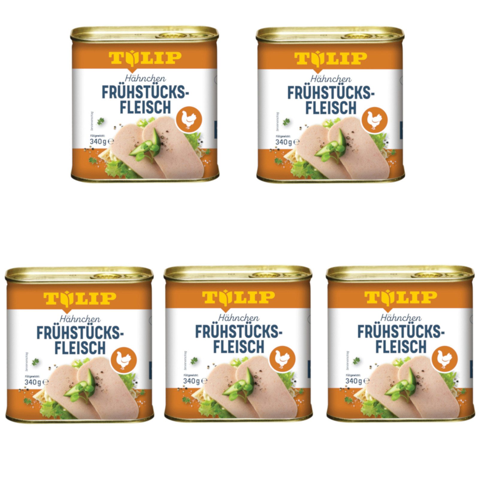 TULIP Wurstkonserve 340g Hähnchen-Frühstücksfleisch Hähnchenfleisch (80), Original Dänische Delikatesse
