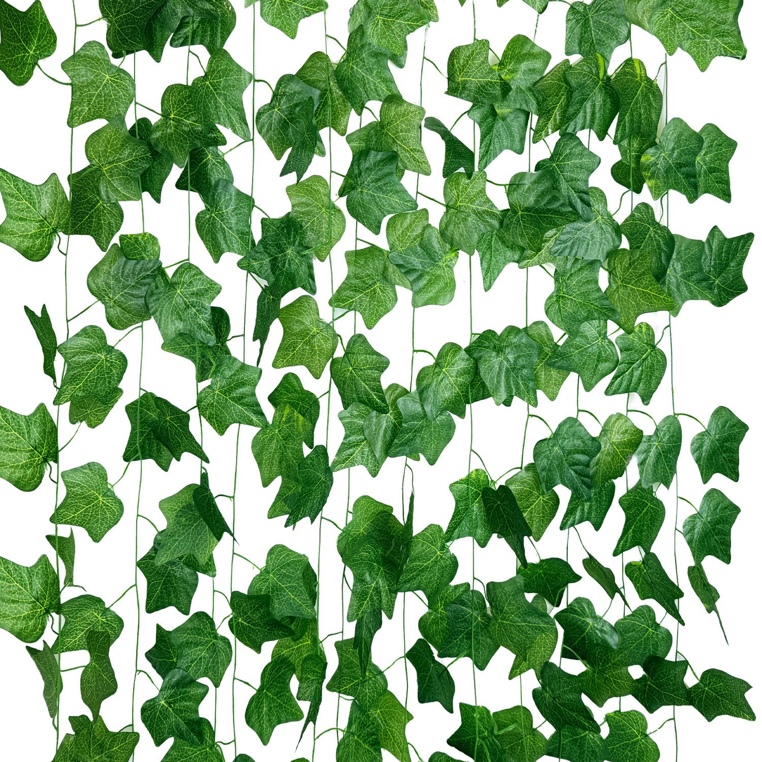 Kunstgirlande 12/24 Stück Künstliche Ranke Pflanzen, Grüne Blätter DIY-Dekoration, Ribelli, für Hintergrund, Hochzeit, Wanddeko, Tischdeko, Garten Party