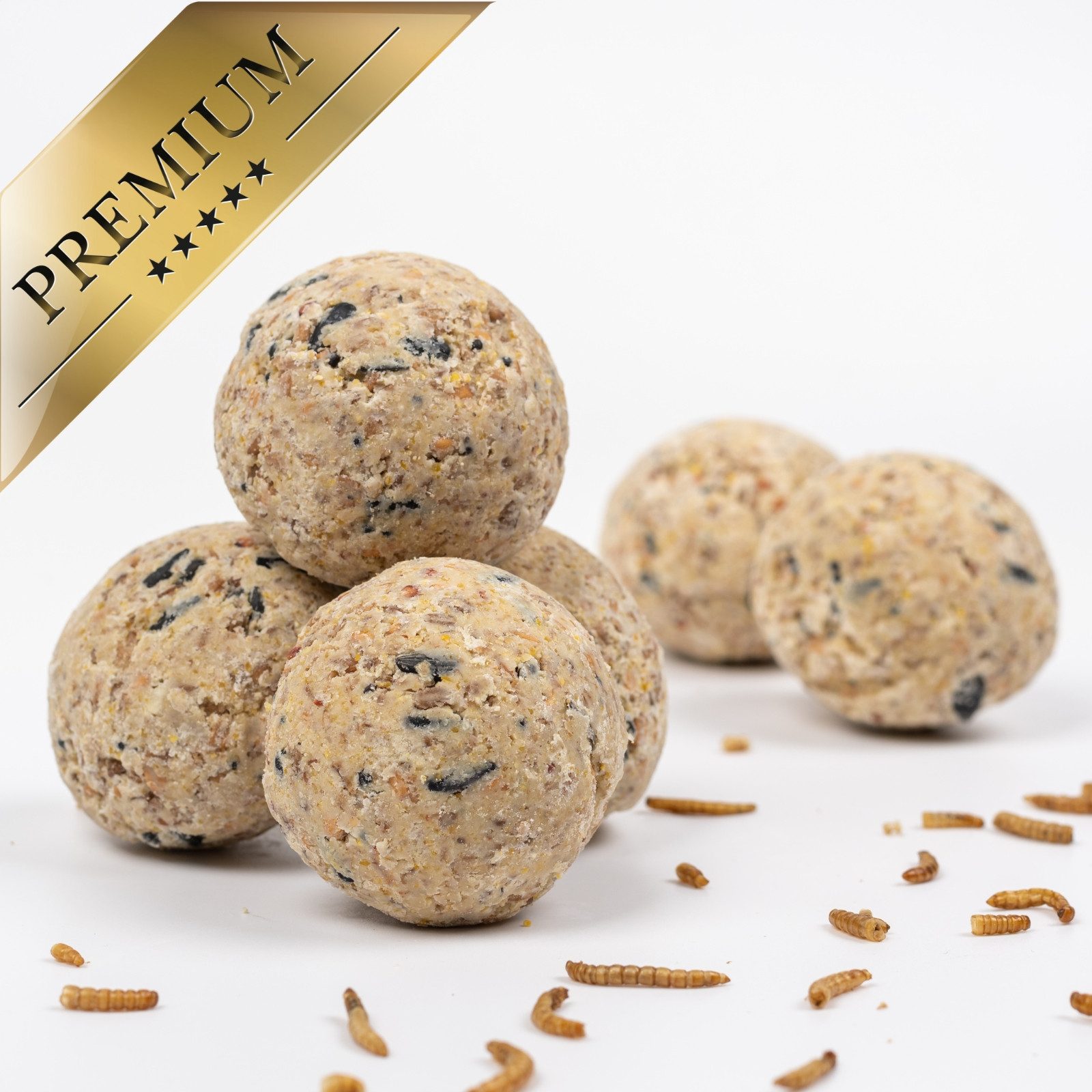 Lyra Pet 200 Stk. Lyra Pet® Meisenknödel Protein Boost Mehlwürmer ohne Netz Vogelfutter, für: Wildvogel – Bild 5 von 5