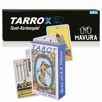 MAVURA Sammelkarte TAROX Tarot Karten Set Tarotkarten Orakel Mystic Magie, Orakelkarten legen für Anfänger 78Stk