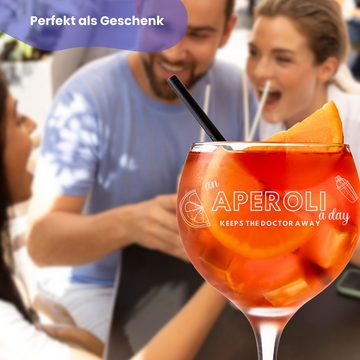 Lasernauten Aperitifglas Spritz Glas mit Gravur 630 ml Cocktailglas mit Spruch Aperitif Gläser