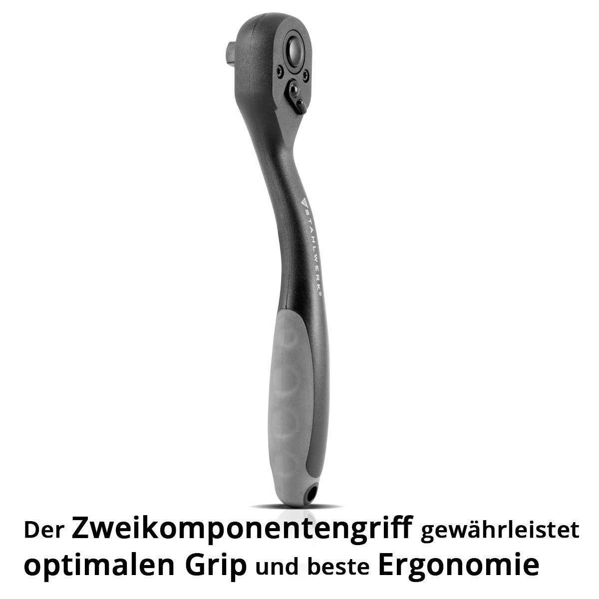 Thumbnail - STAHLWERK Drehmomentschlüssel 3/8 Umschaltknarre Universalsteckschlüssel Adapter (Packung, 1 St), Chrom-Vanadium Stahl
