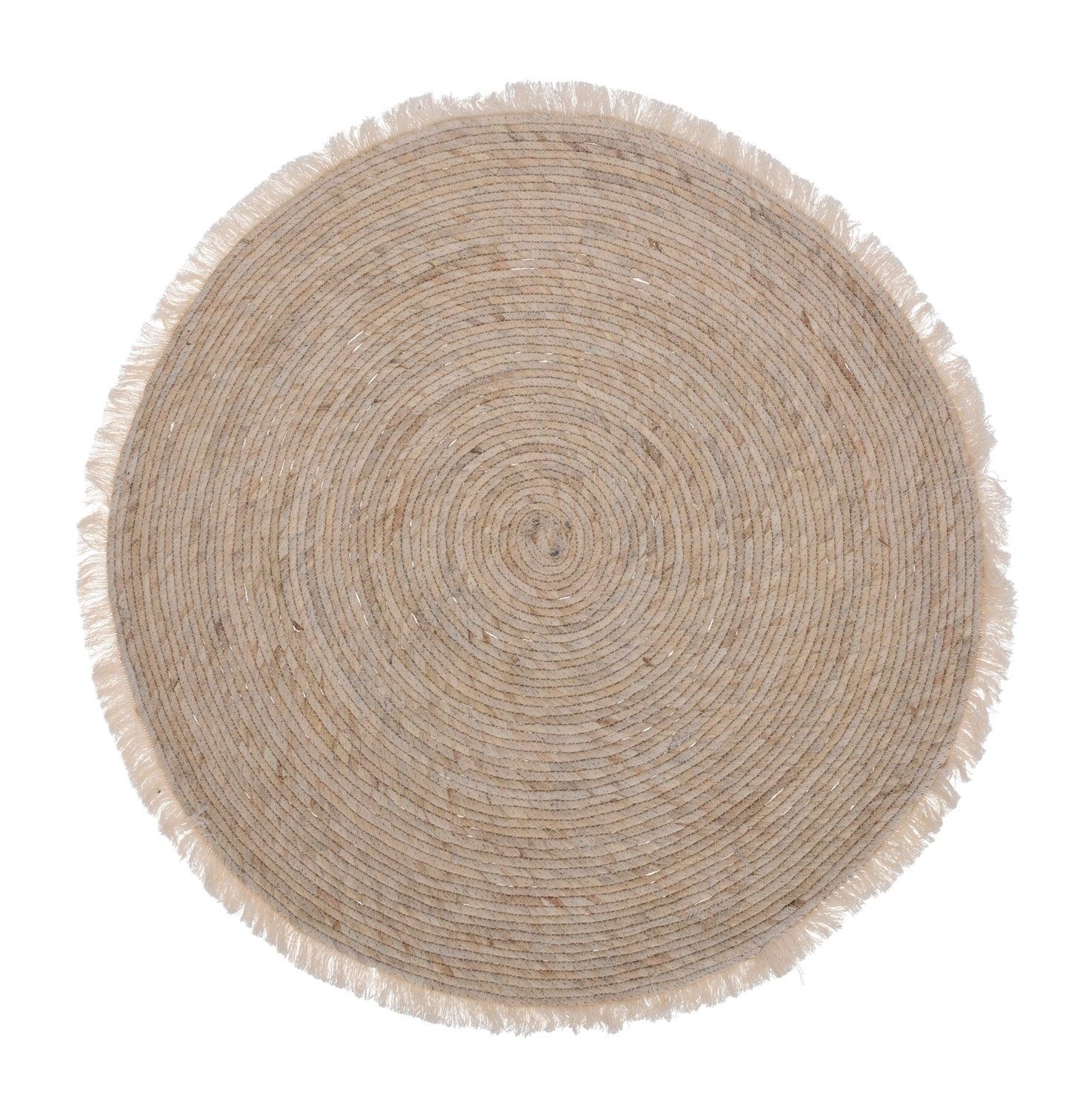 Koopman Teppich Teppich SUJU, Beige, Ø 80 cm, Schilfgras, rund