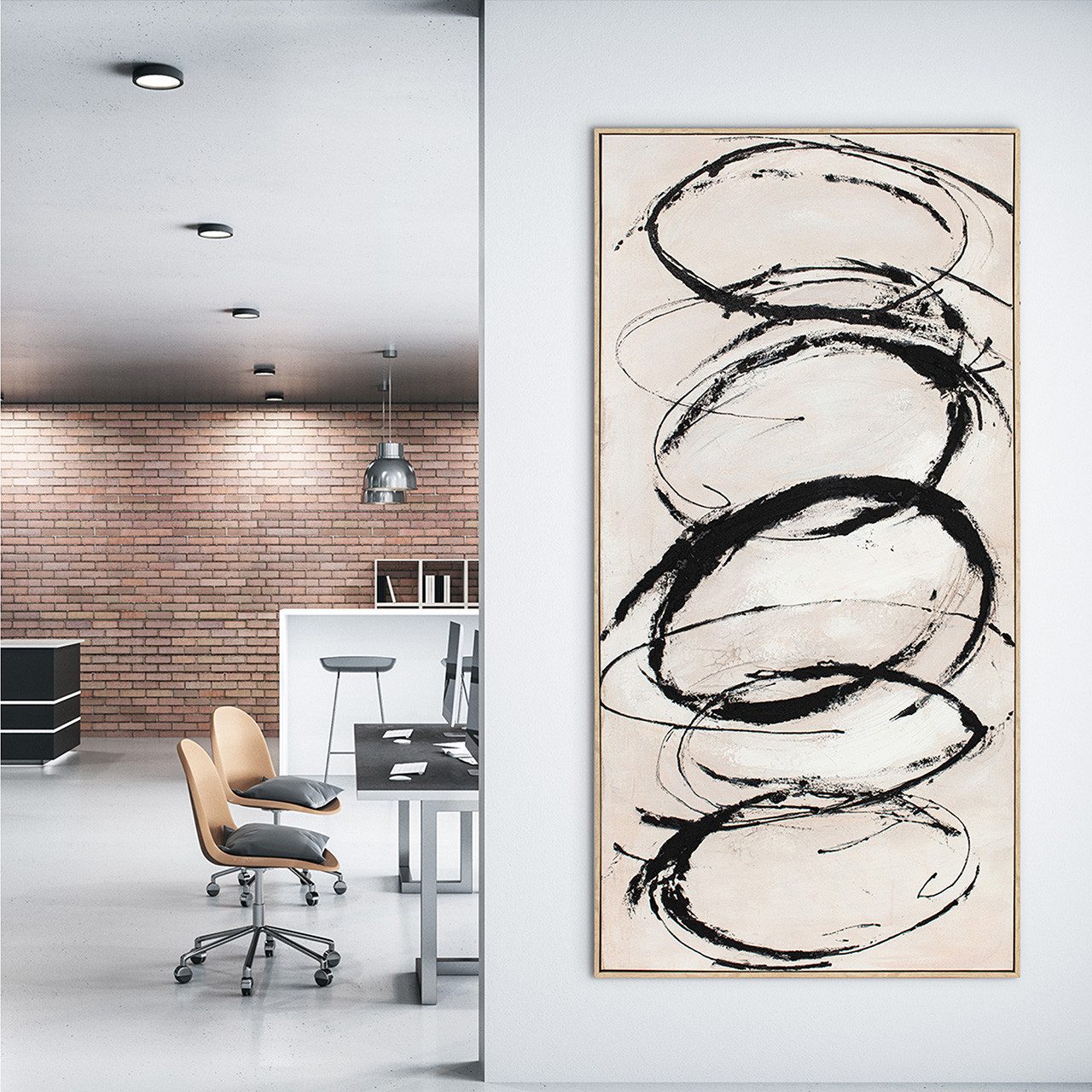 ArtUniverse Gemälde Nature Swirls 70 x 140 cm, Abstrakt