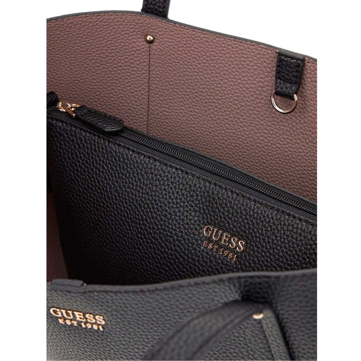 Guess Umhängetasche GUESS Shopper Handtasche Brenton Black (1, 1-tlg., 1)