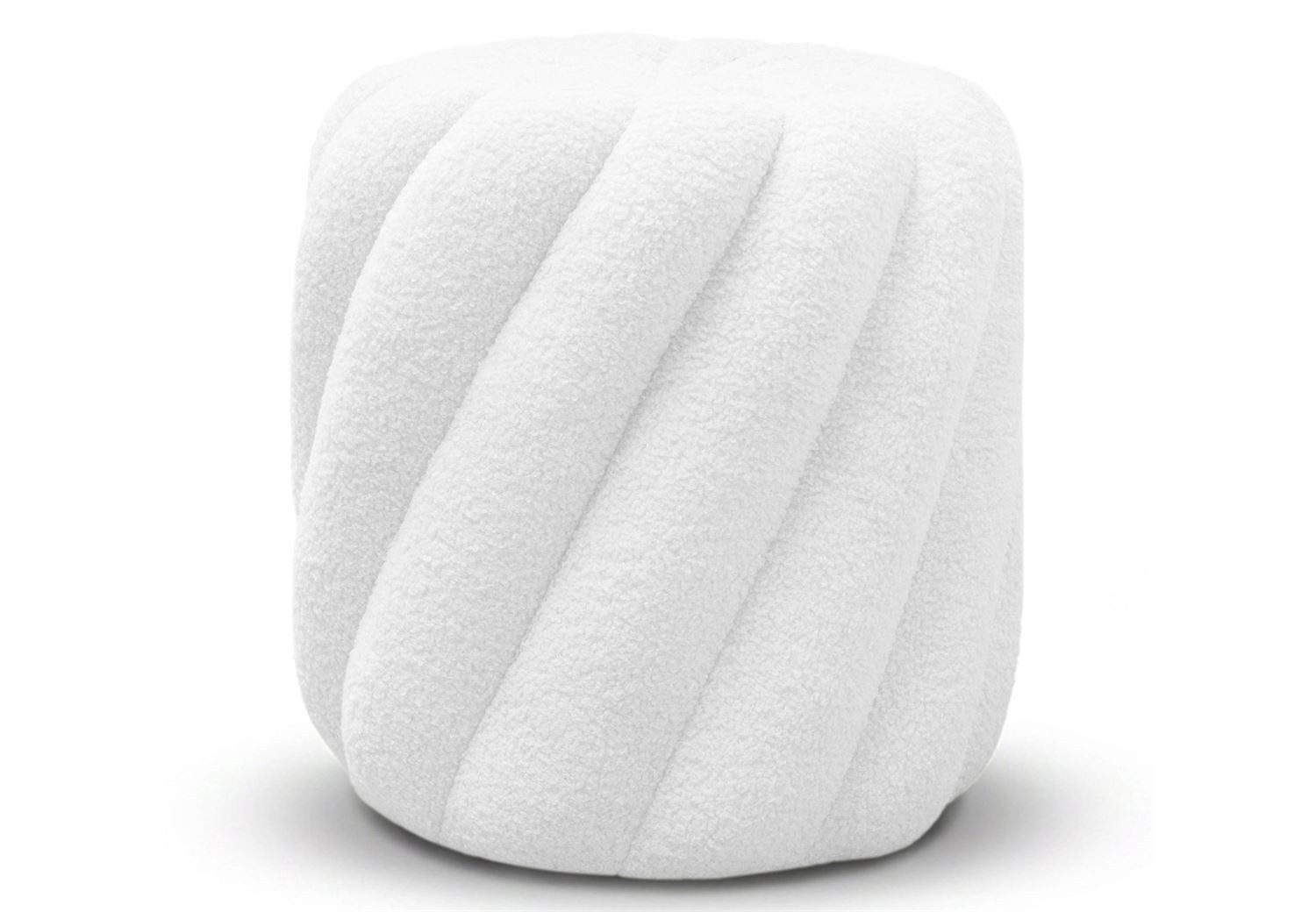 Lookway Hocker VELORA mit dekorativen Ziernähten (1x Hocker), Durchmesser: ⌀ 38 cm