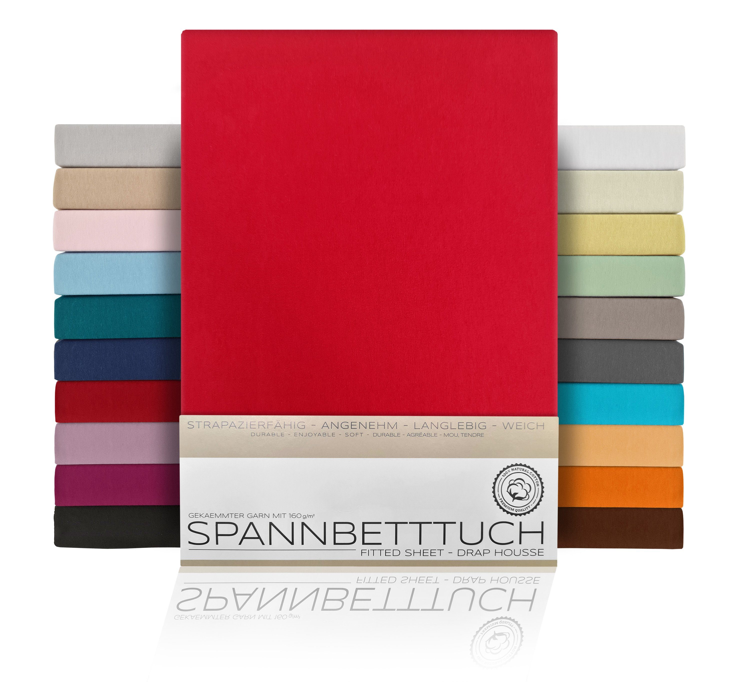 Beautex Spannbettlaken Spannbetttuch Bettlaken aus gekämmter günstig online kaufen