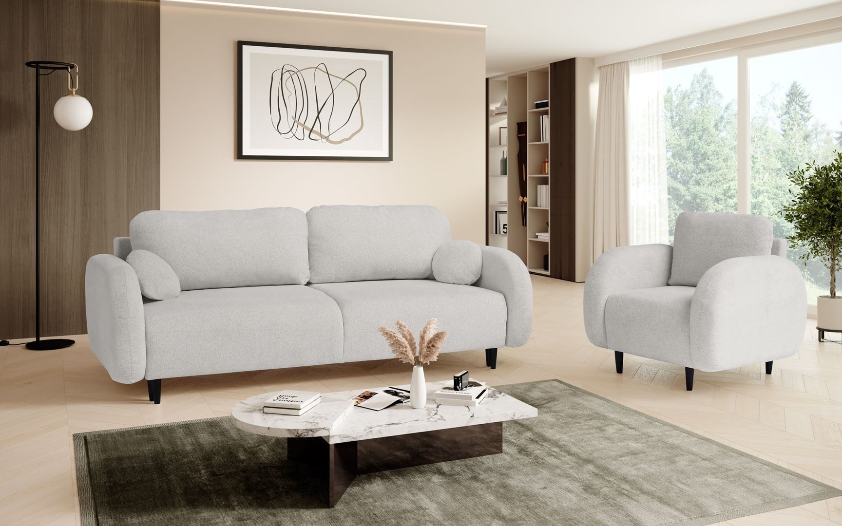 Beautysofa Sessel OPTIMO, Kunststoffbeine in schwarzer günstig online kaufen