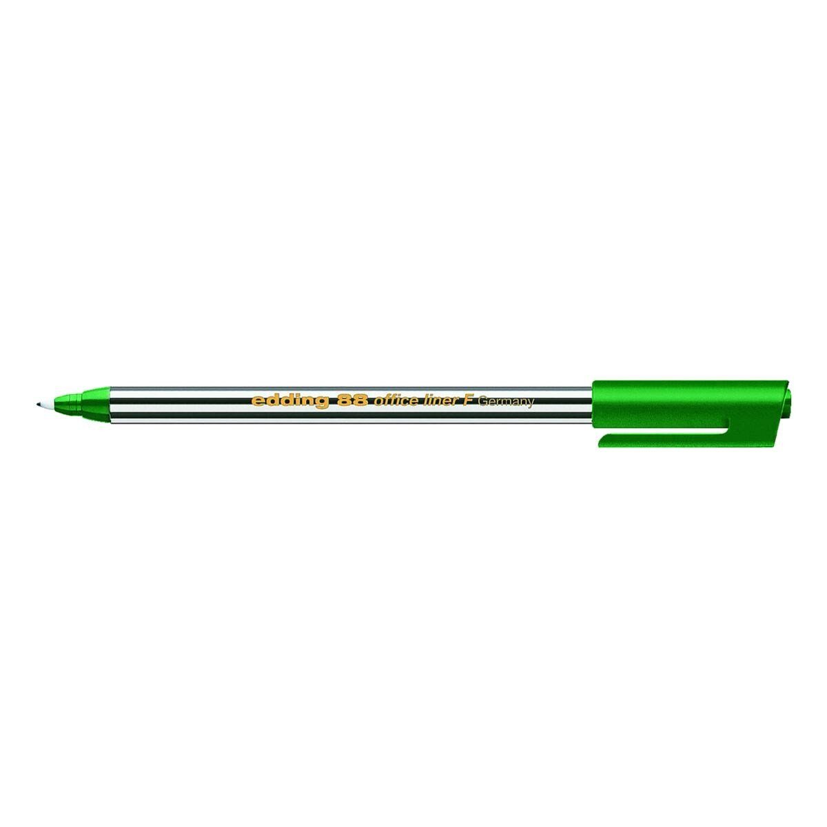 Strichstärke F, 88 mm 0,6 grün edding Fineliner