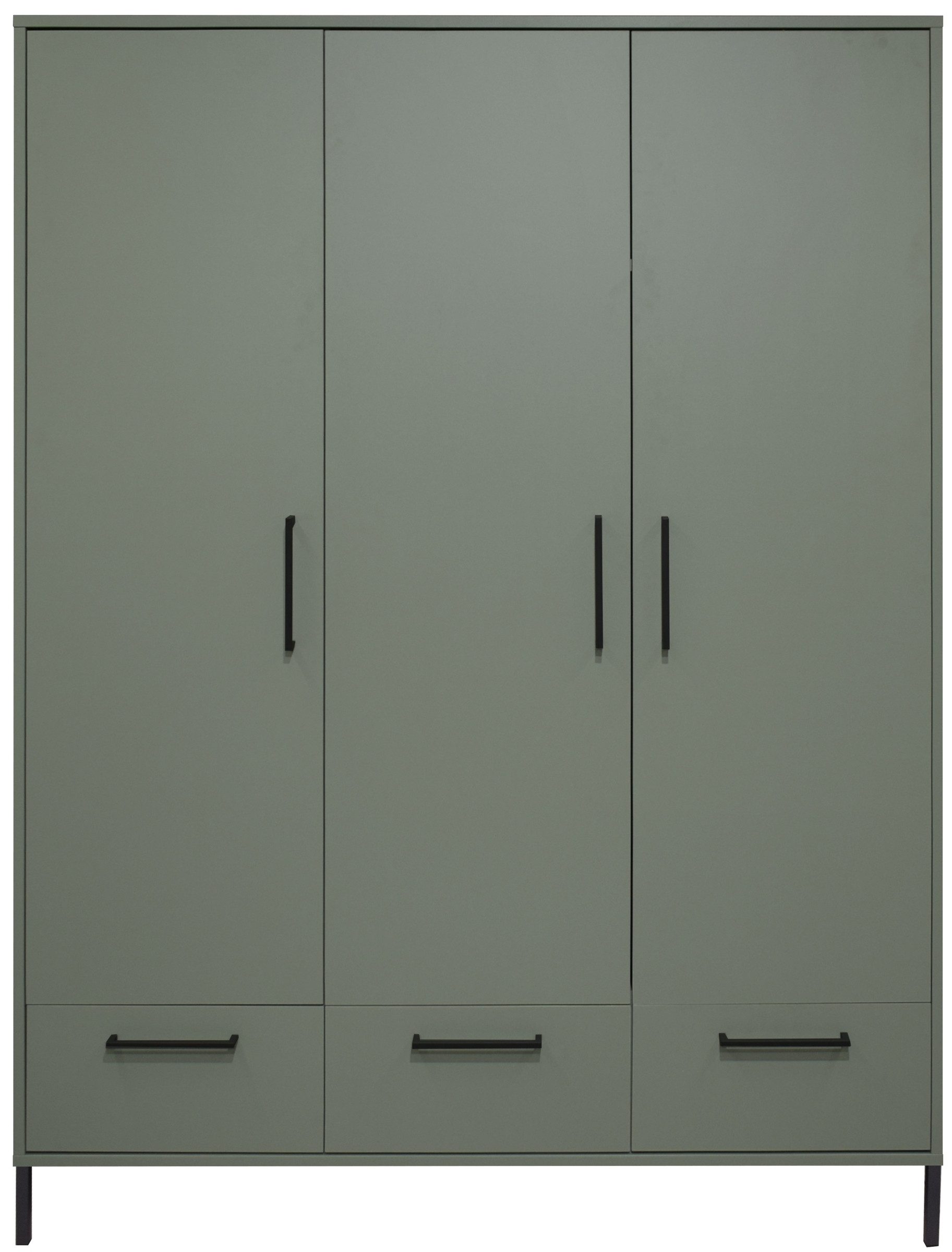 freiraum Kleiderschrank Ole in pine green matt - 148x195x51cm (BxHxT)