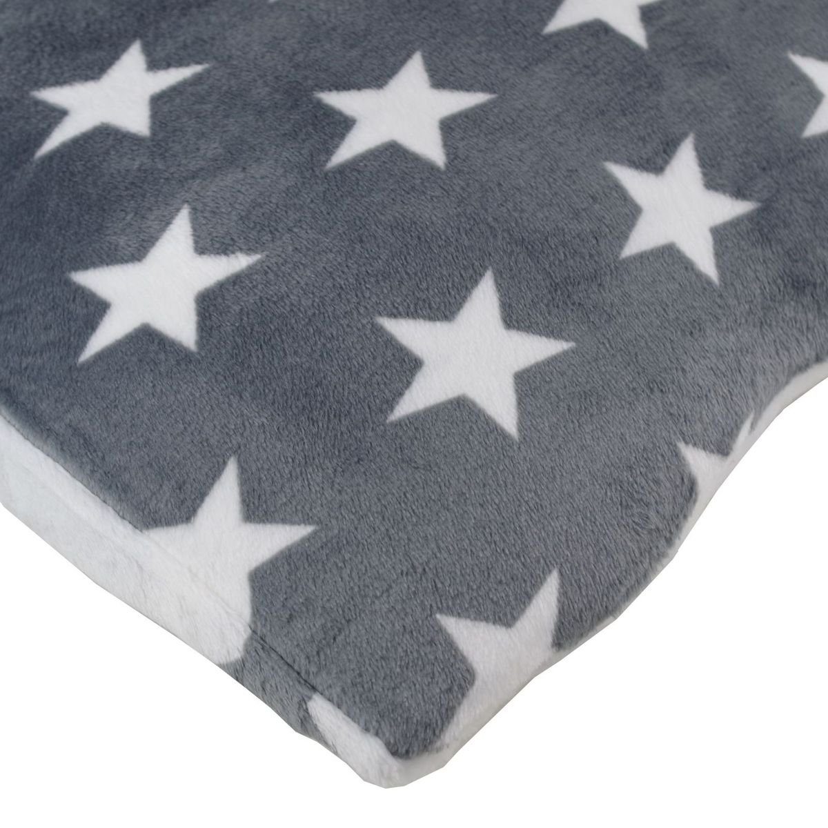 VIVA Home Dekokissen Kuschelweiches Dekokissen mit Sternmotiv und Wendeoptik aus Mikrofaser, abnehmbarer Bezug