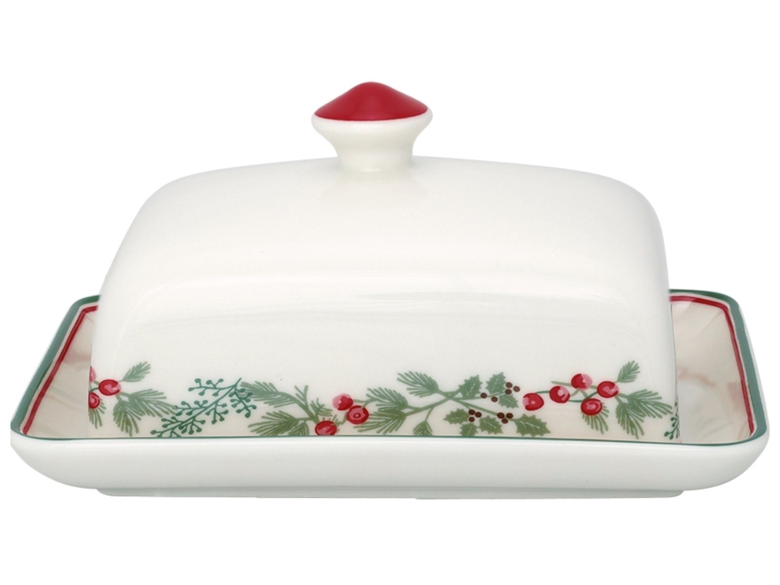 Greengate Butterdose Charline Butterdose white 12 x 16 cm, Steinzeug