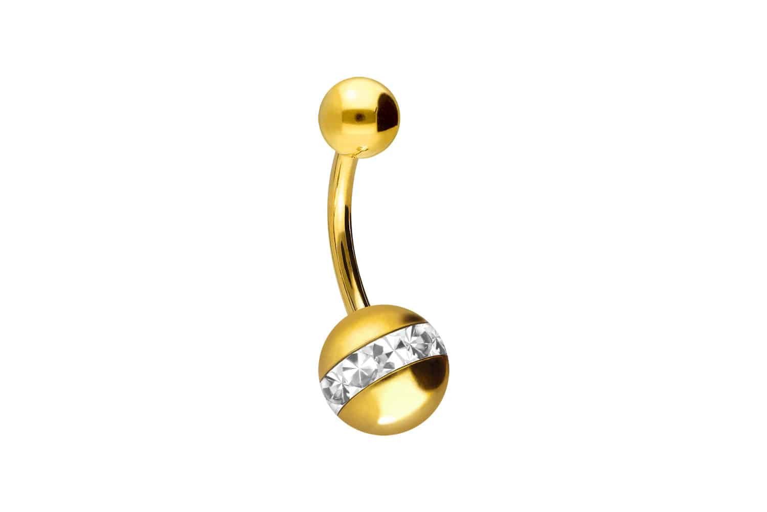 PIERCINGLINE Bauchnabelpiercing Chirurgenstahl Bananabell EPOXY-RING- + günstig online kaufen