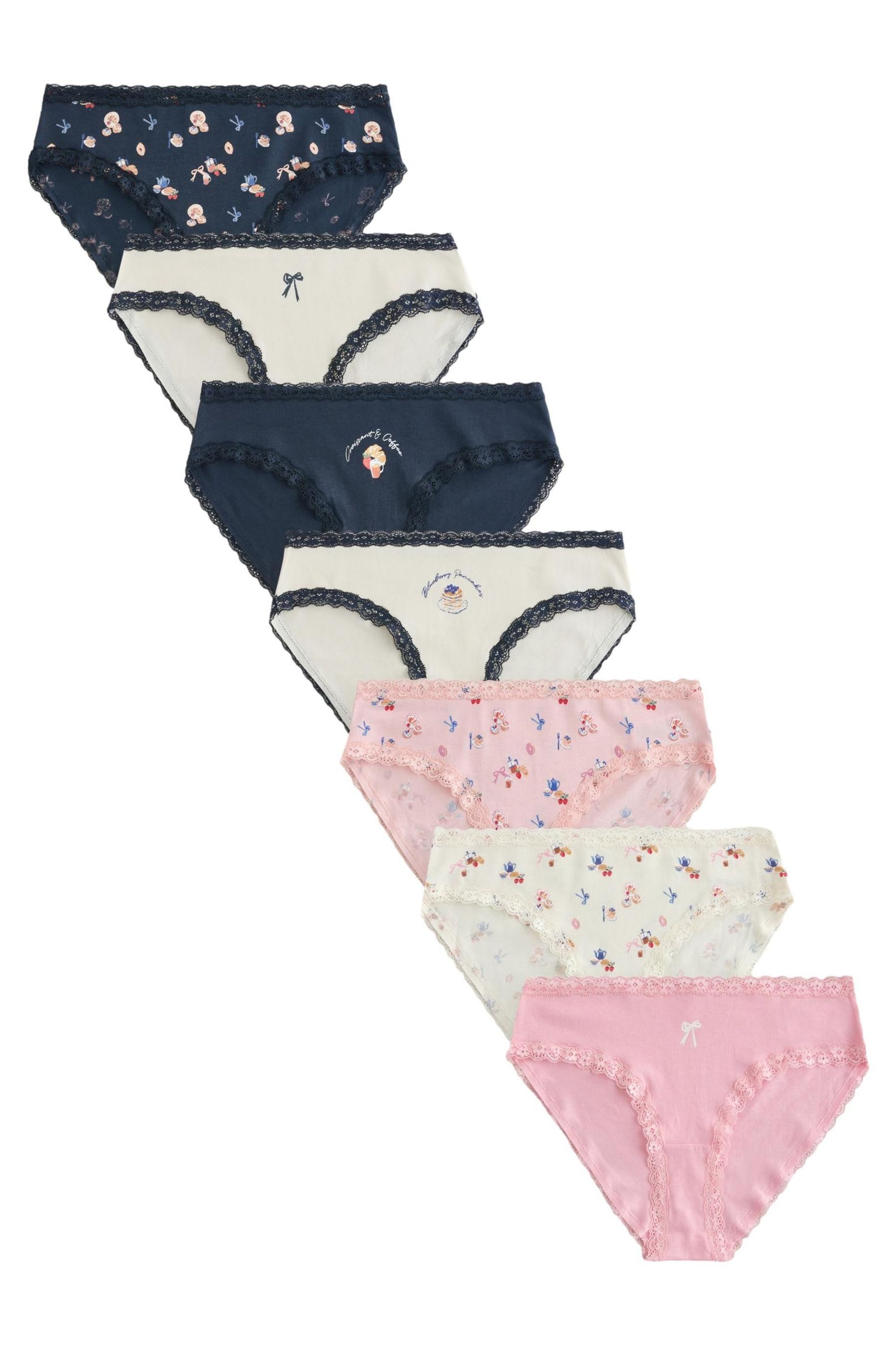Slip Baumwollslips mit Spitze und hohem Beinausschnitt