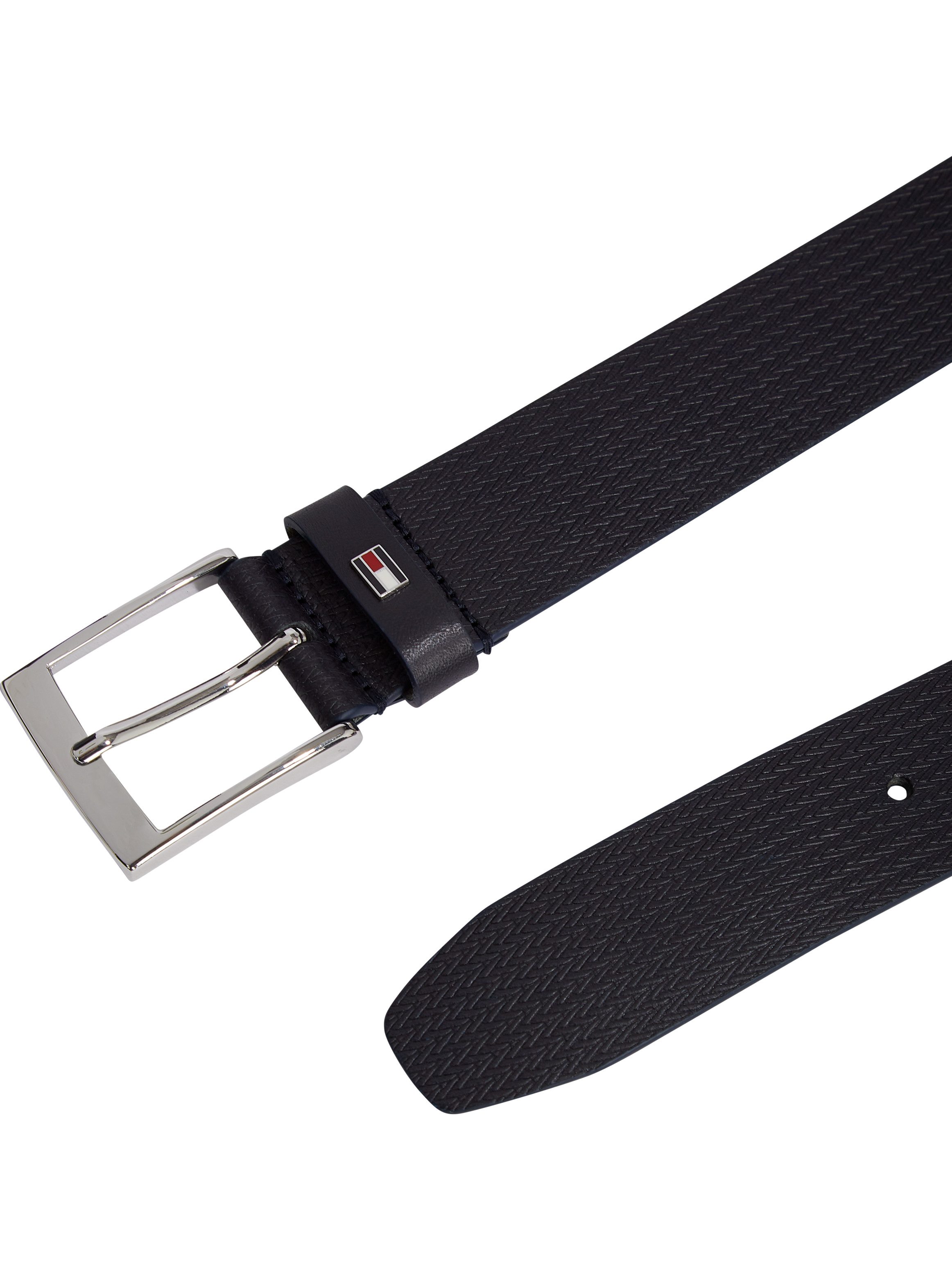 Tommy Hilfiger Ledergürtel ADAN HERRINGBONE 3.5 Einfachdornschließe, Metall günstig online kaufen