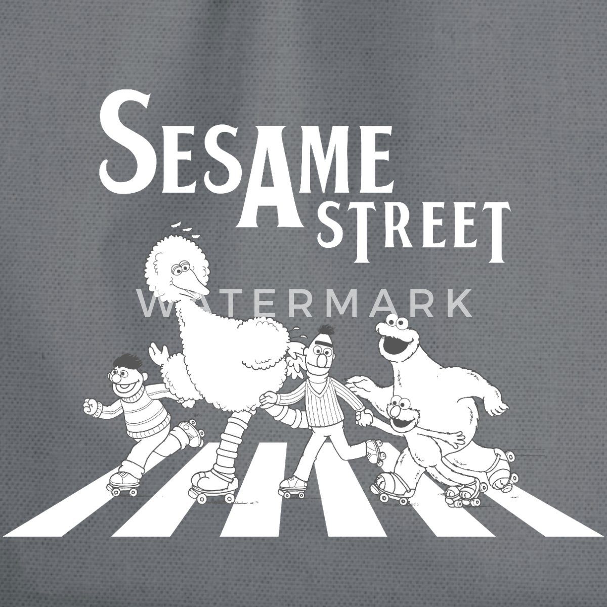 Spreadshirt Turnbeutel Sesamstraße Zebrastreifen Klassiker Turnbeutel (1-tlg)