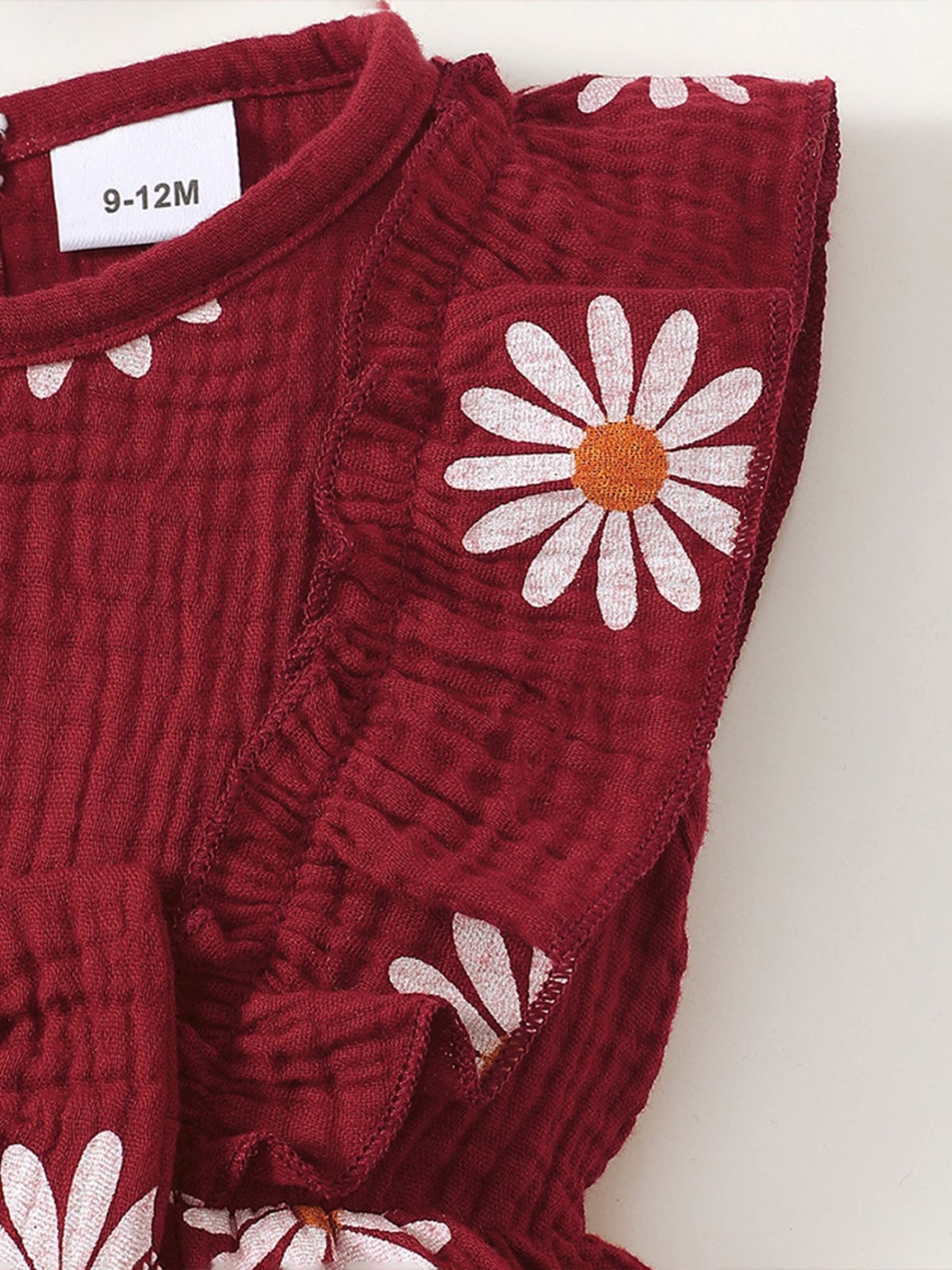 Lapastyle A-Linien-Kleid Ärmellos Baby-Sommerkleid, Strandkleid mit Blumendruck & Stirnband (Set, 2-tlg) Neugeborene Outfit Set, Lässiges Partykleid aus Baumwolle mit Rüschen