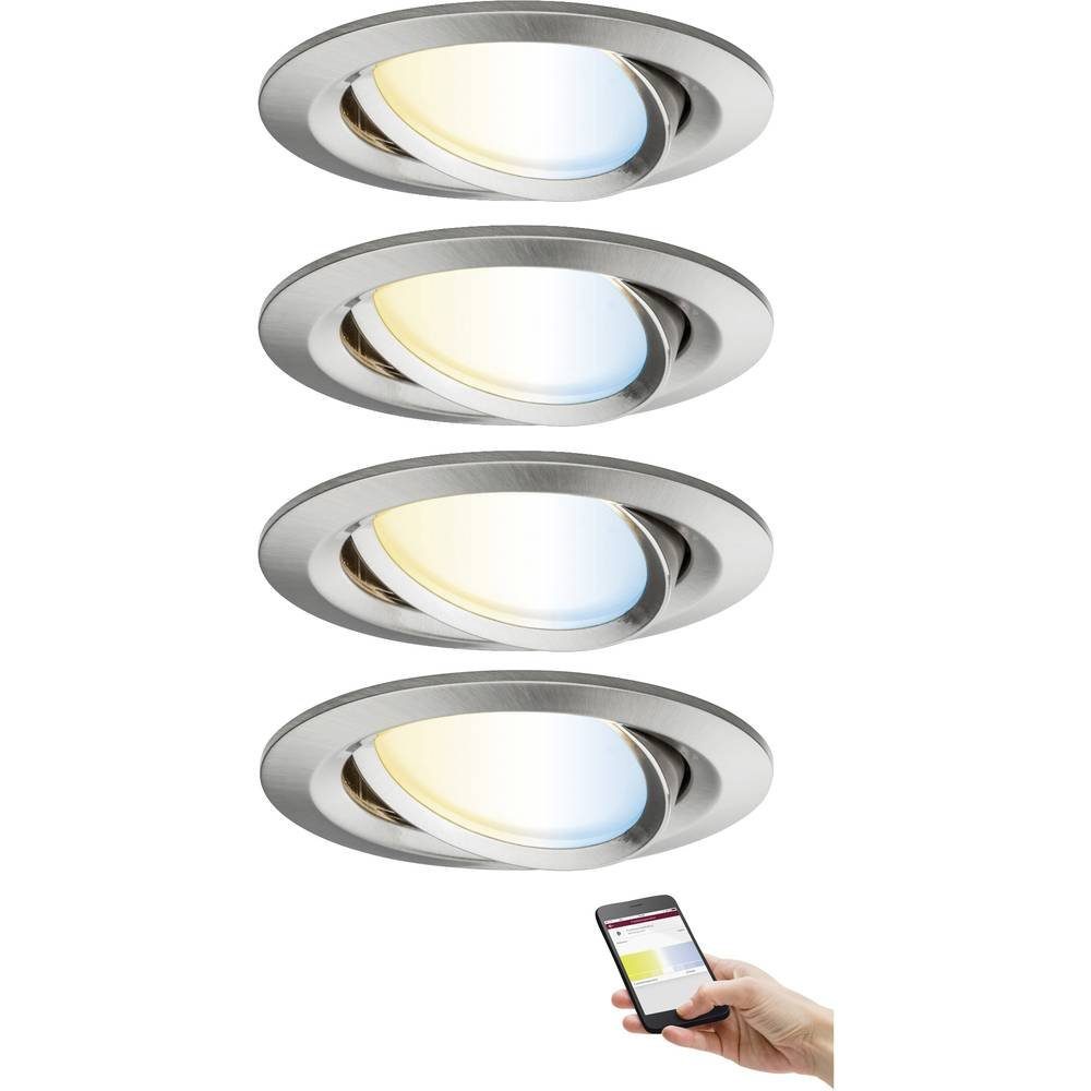 Paulmann LED Einbauleuchte LED-Einbauleuchte Nova Plus Coin 4er-Set