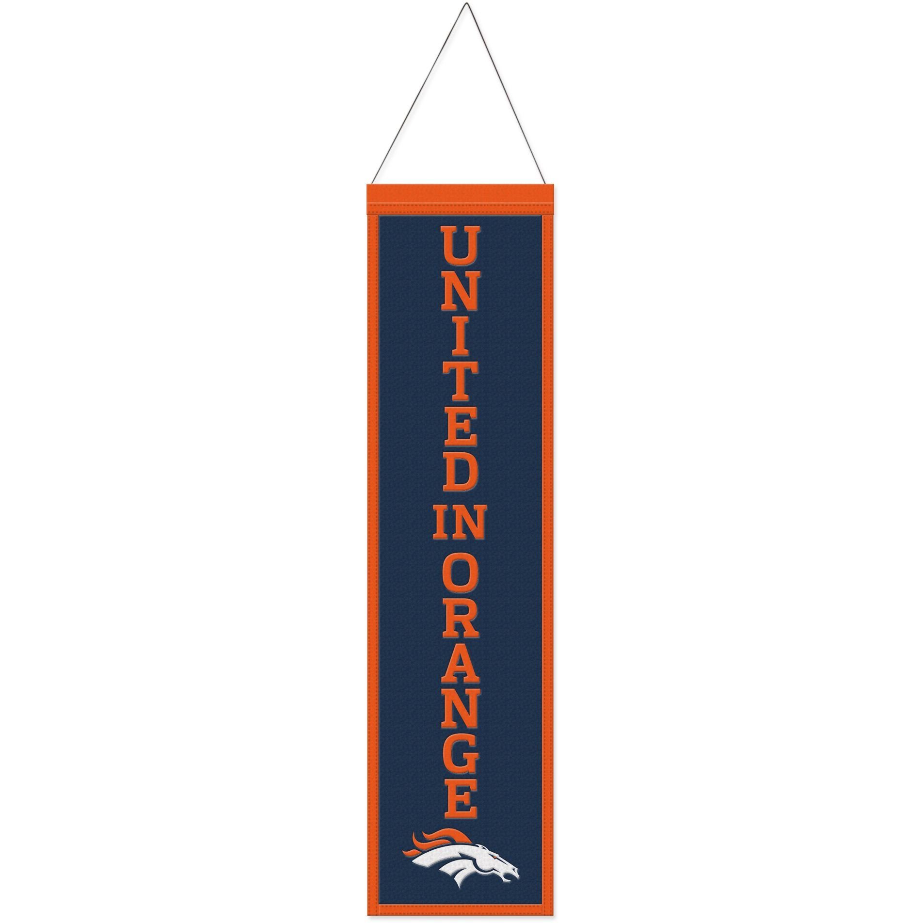 WinCraft Wanddekoobjekt NFL Teams SLOGAN Wool Banner 80x20cm Denver Broncos