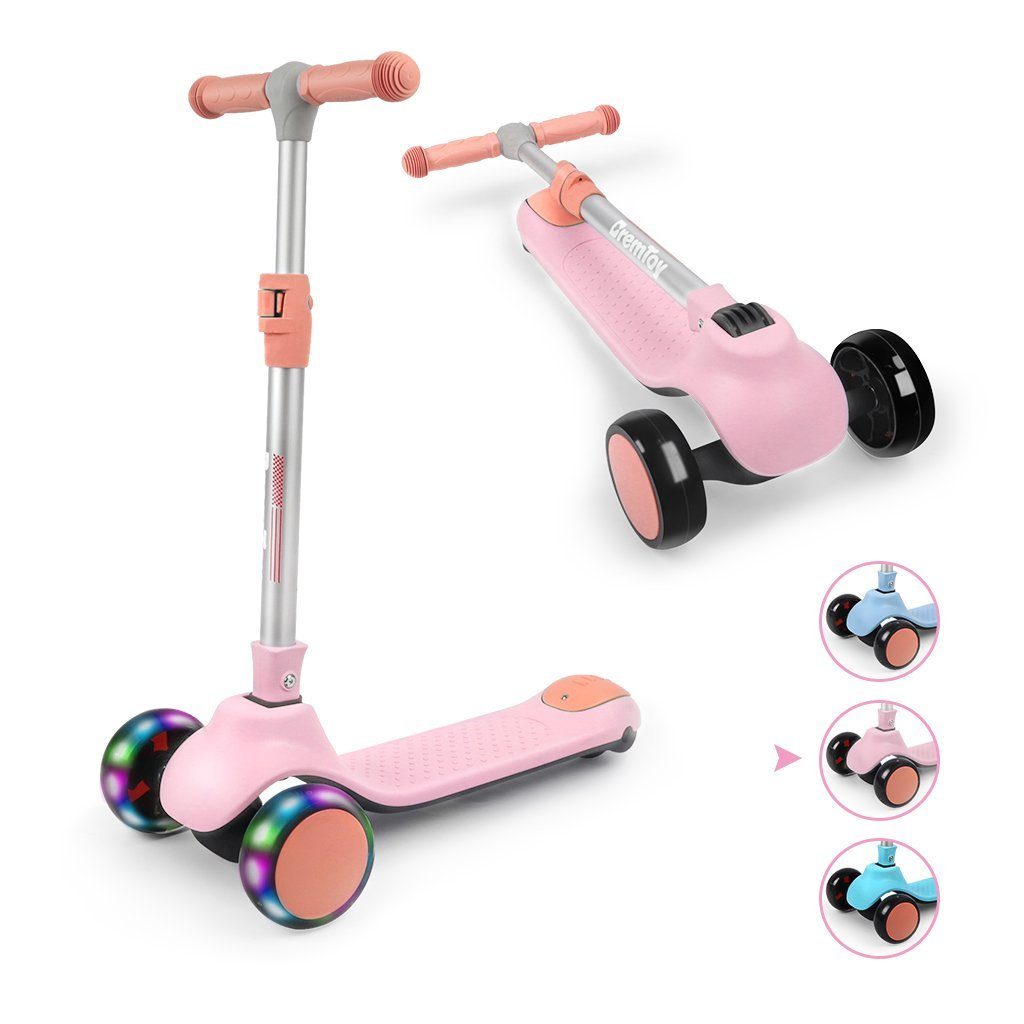 BremToy Scooter Kinderroller Tretroller Faltbarer Kickscooter 2-14 Jahren