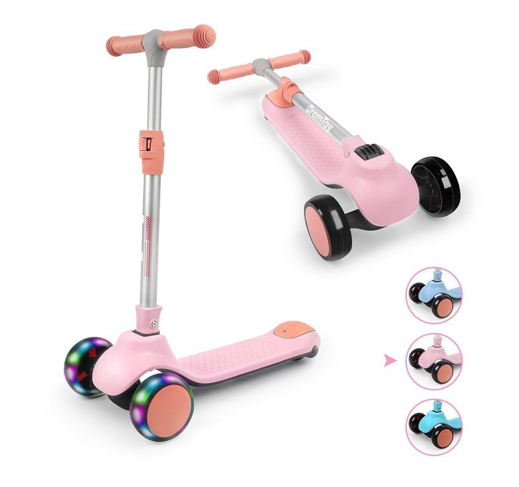 BremToy Scooter Kinderroller Tretroller Faltbarer Kickscooter 2-14 Jahren