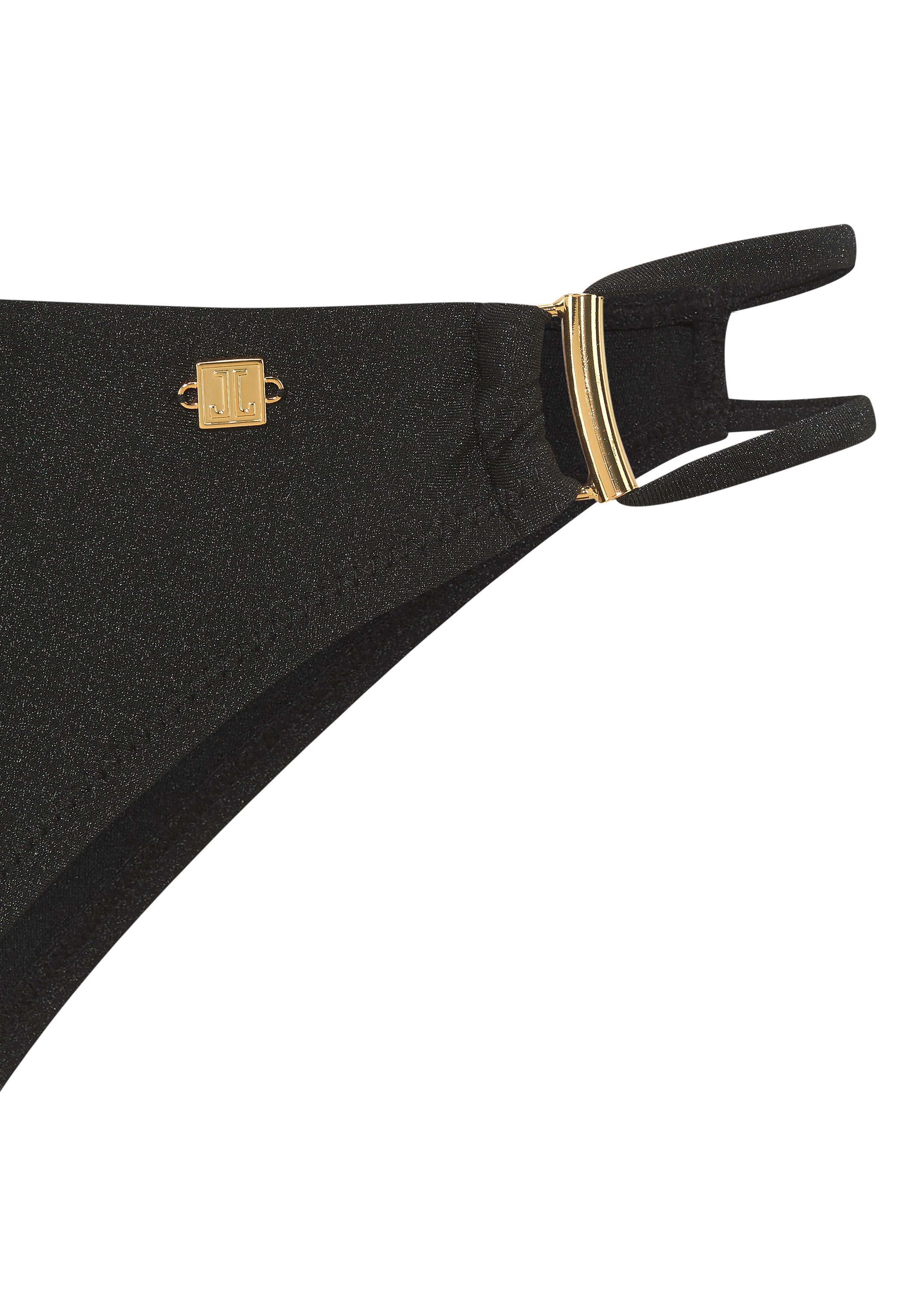 JETTE Triangel-Bikini Giulia mit goldfarbener Glanzbeschichtung und Accessoires