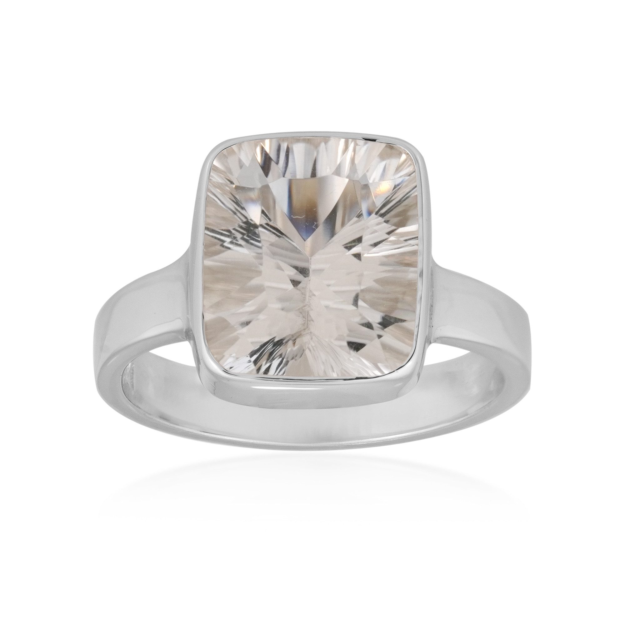 Cavill Solitärring Weißer Quarz 5 ct Ring, Sterlingsilber, Damen, Antiker Schliff (1-tlg)