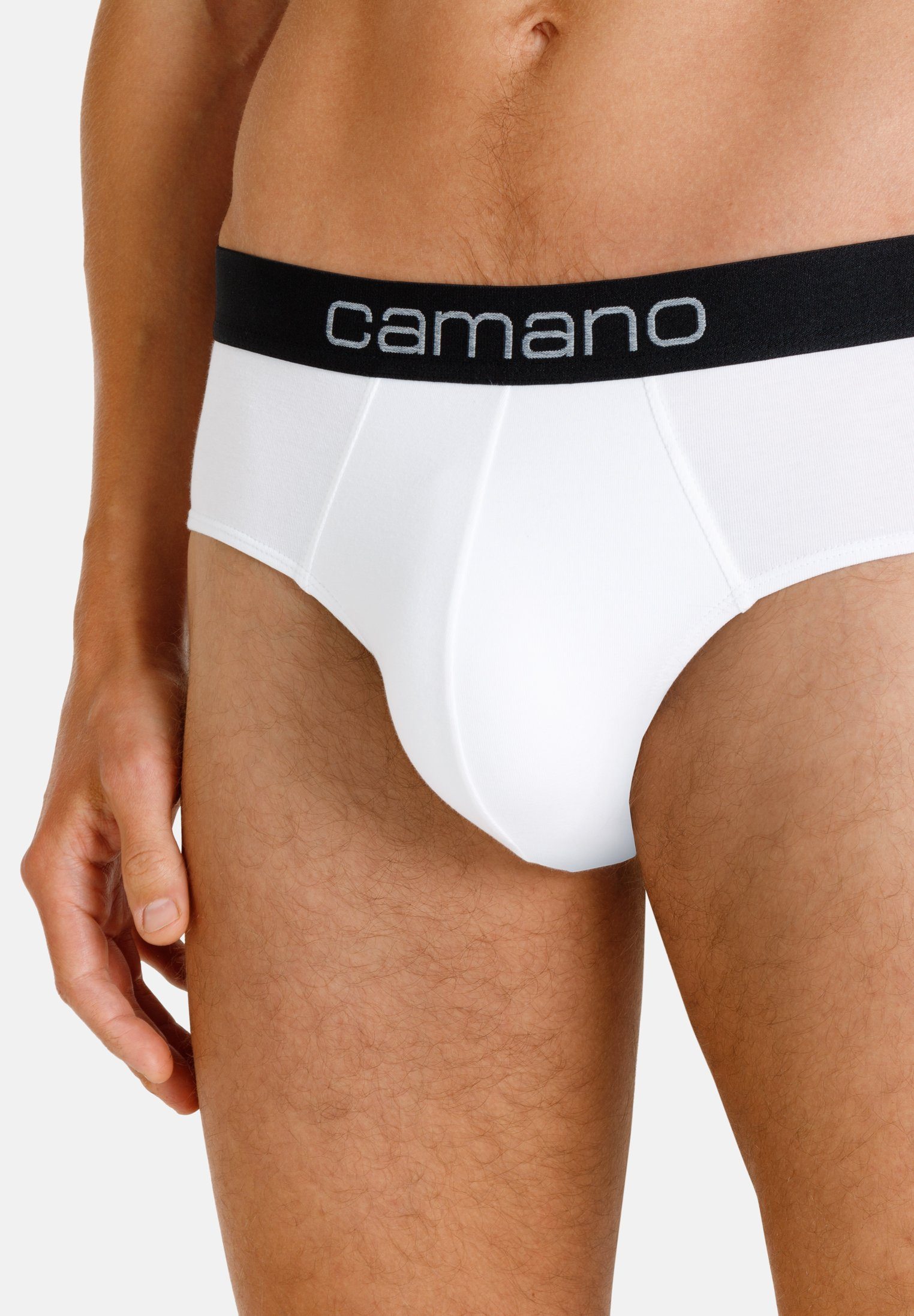 Komfortbund nachhaltigerer Comfort weiß mit Slip bequemem Baumwolle Camano mit (BCI) (2-St)