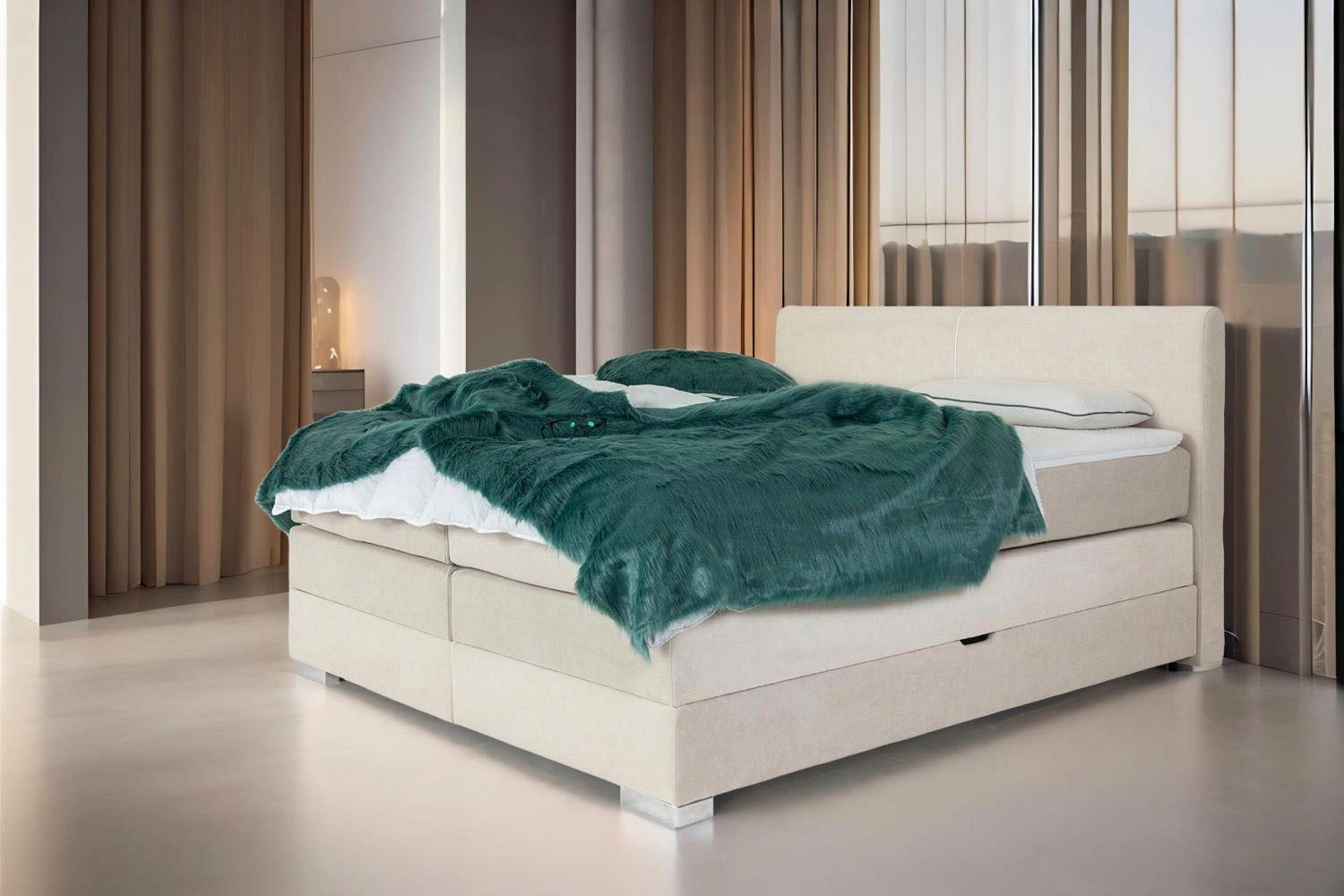 Home affaire Boxspringbett Juliste inkl. Bettkasten günstig online kaufen