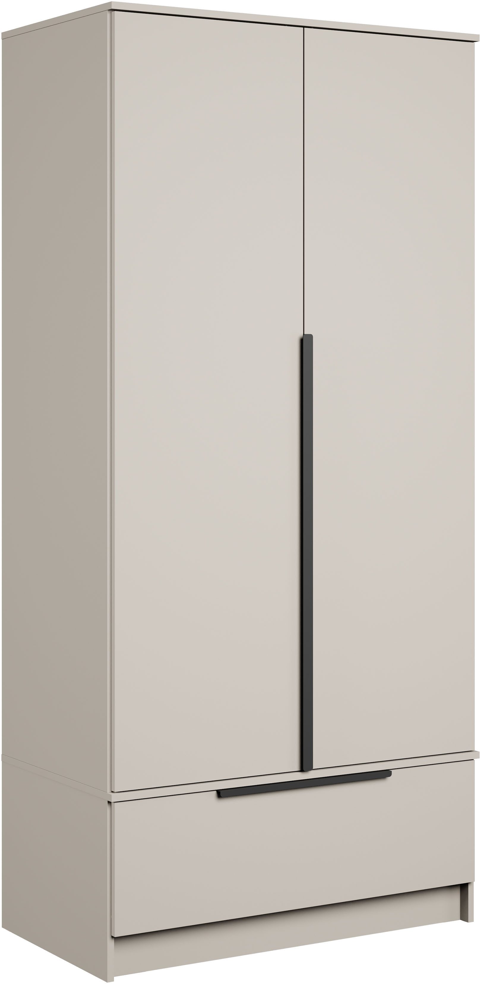Home affaire Kleiderschrank Spirit Kleiderschrank mit Schublade und Stauraum Mit schwarzen Metallgriffen und 2 Kleiderstangen – Bild 2 von 5