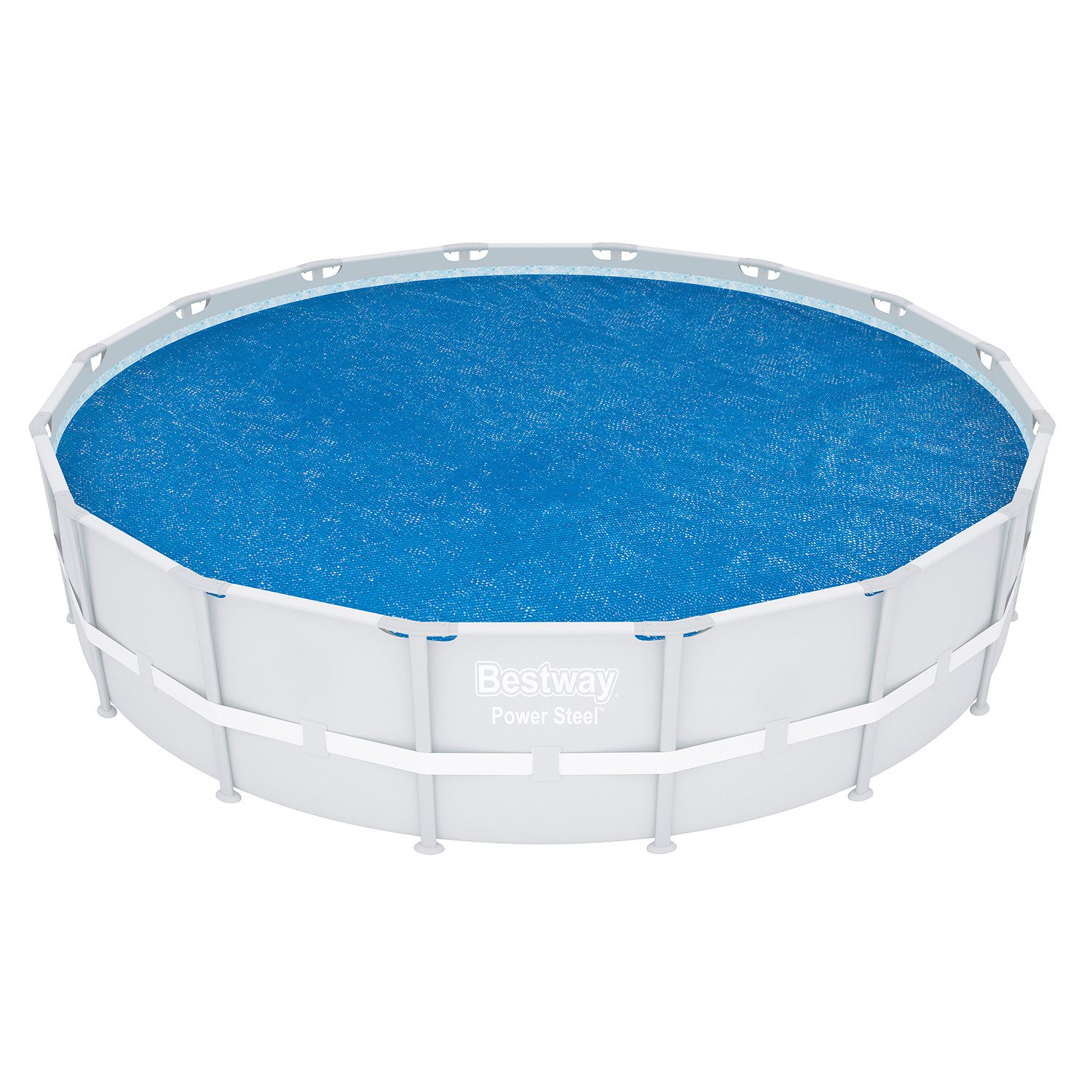 Bestway Solarabdeckplane Ø 462 cm (Packung, 1-St., Zur schnellen Erwärmung des Wassers bei Sonneneinstrahlung), blau, rund