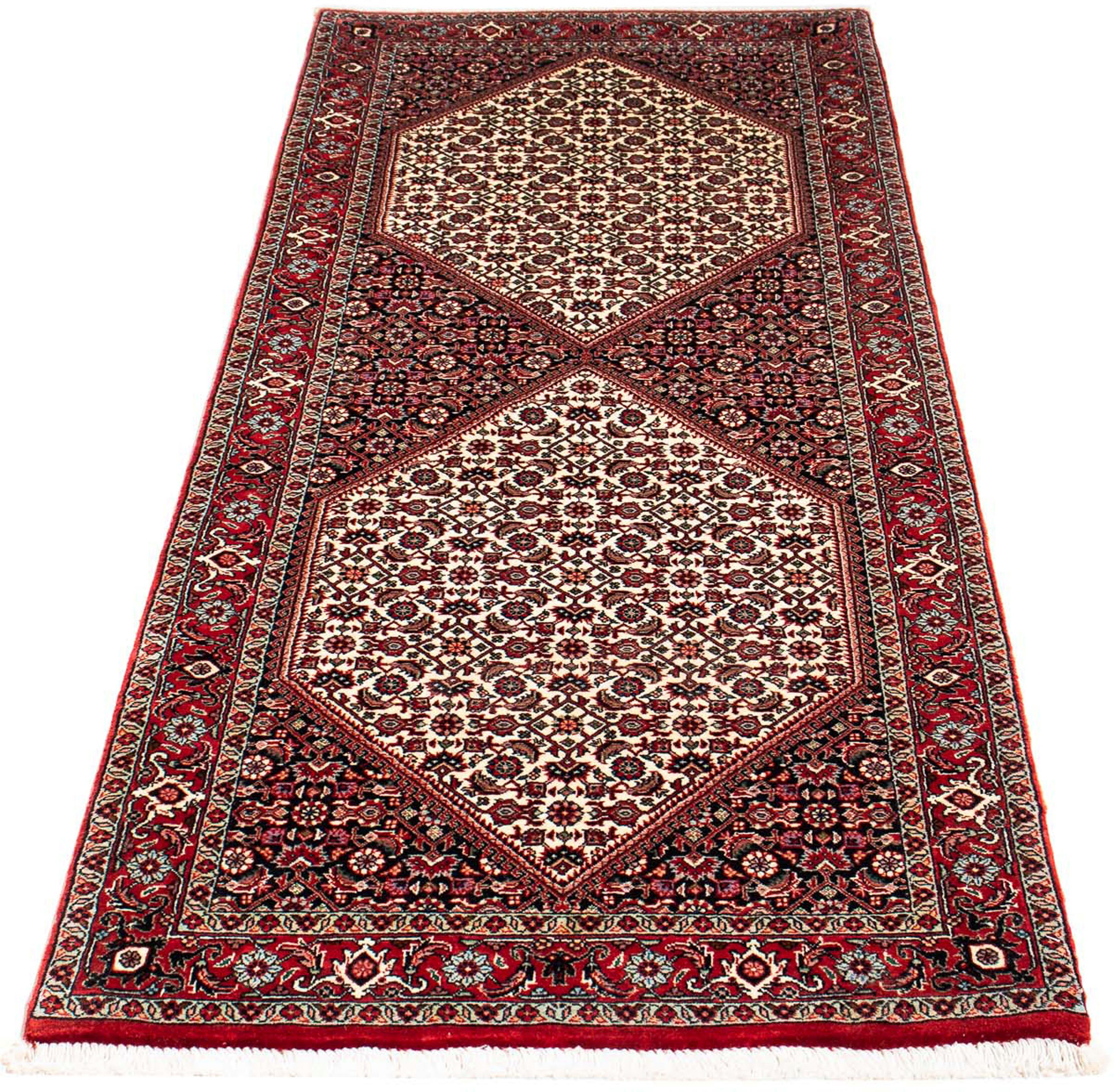 Orientteppich Perser - Bidjar - 205 x 76 cm - mehrfarbig, morgenland, rechteckig, Höhe: 15 mm, Wohnzimmer, Handgeknüpft, Einzelstück mit Zertifikat