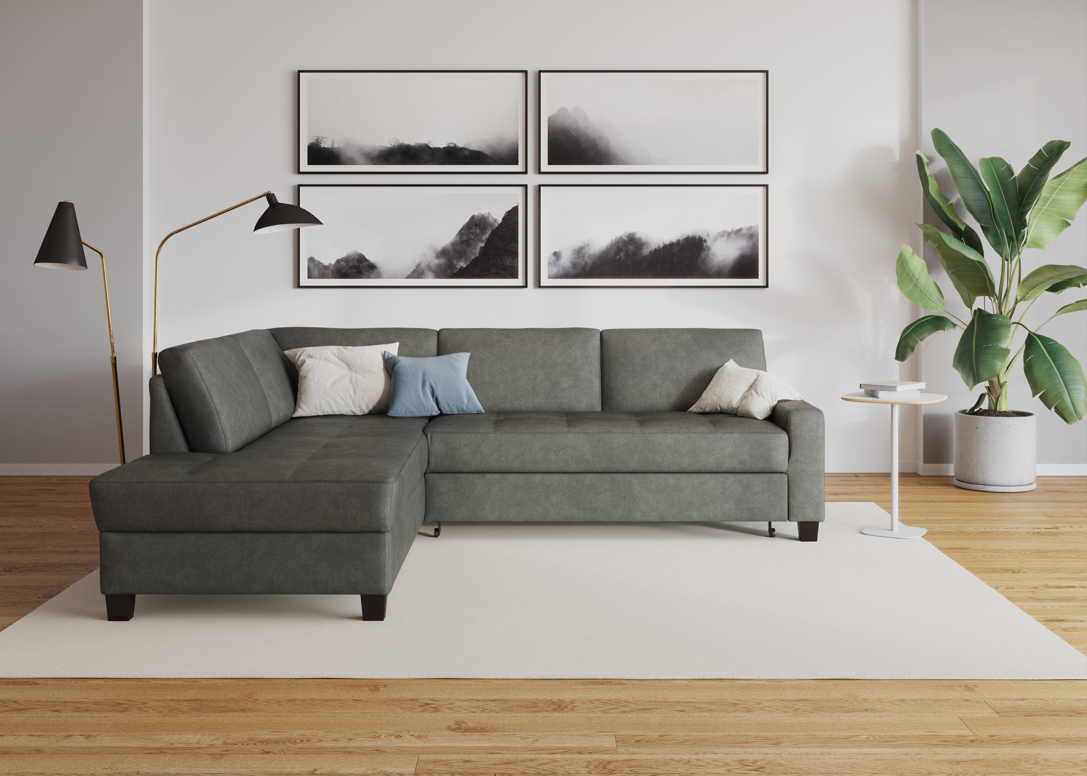 DOMO collection Ecksofa "Florentina zeitlos und elegant, Sitznähte als Desi günstig online kaufen