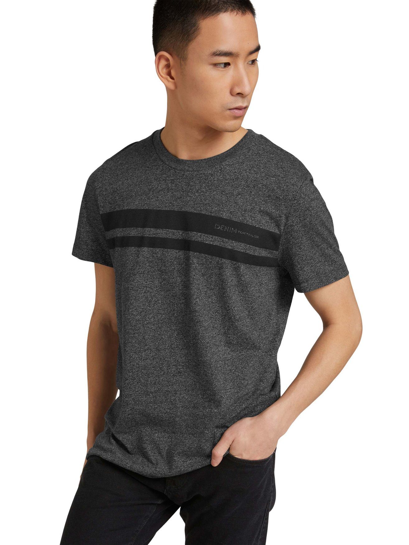 TOM TAILOR T-Shirt (2-tlg) Set T-Shirts Basic 2-er in Grau-2 5552
