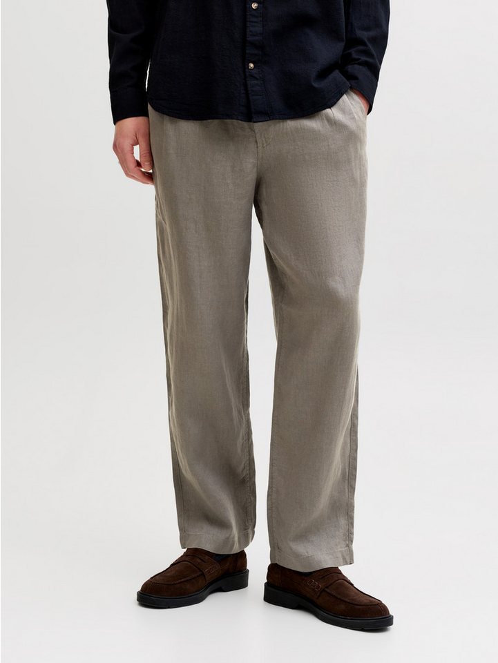 Jack & Jones Chinohose JPSTKARL LAWRENCE LINEN CHINO SN Leinen, locker geschnitten