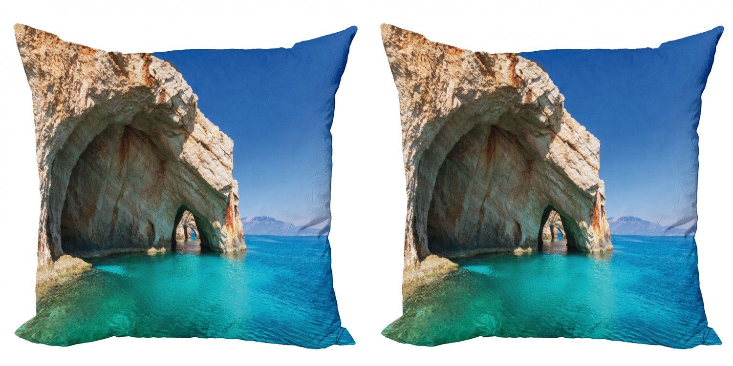 Kissenbezüge Modern Accent Doppelseitiger Digitaldruck, Abakuhaus (2 Stück), Marine Seehöhle auf Zakynthos