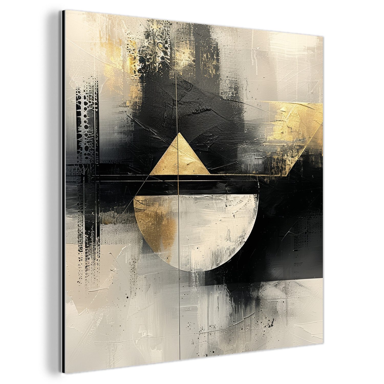 MuchoWow Metallbild Abstrakt - Schwarz - günstig online kaufen