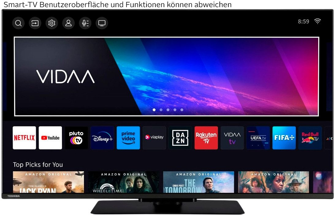 Toshiba 40QV3F63DA QLED-Fernseher (100 cm/40 Zoll, schwarz ! RABATT: 10.69%
