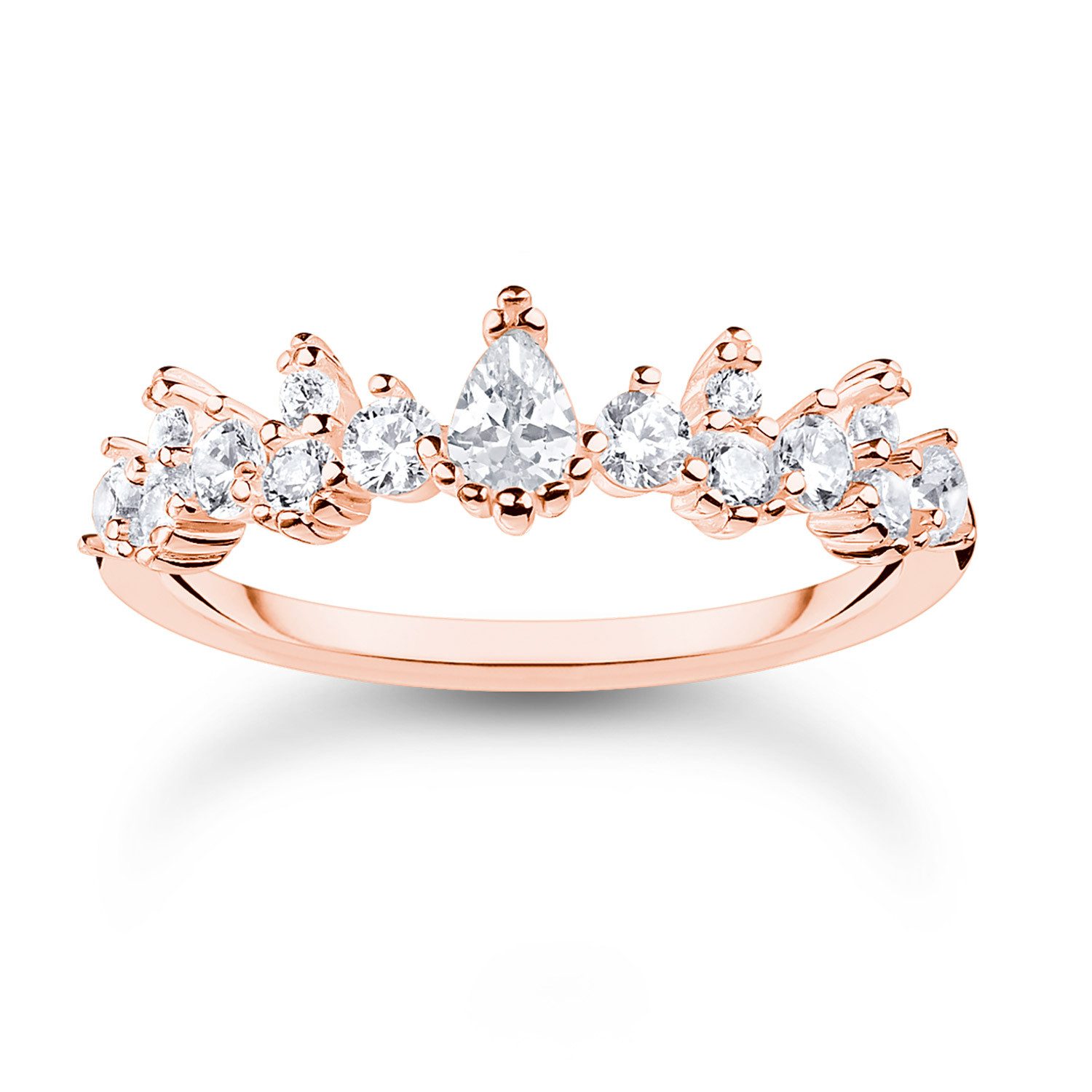 THOMAS SABO Silberring Damen-Eise Roségoldfarben