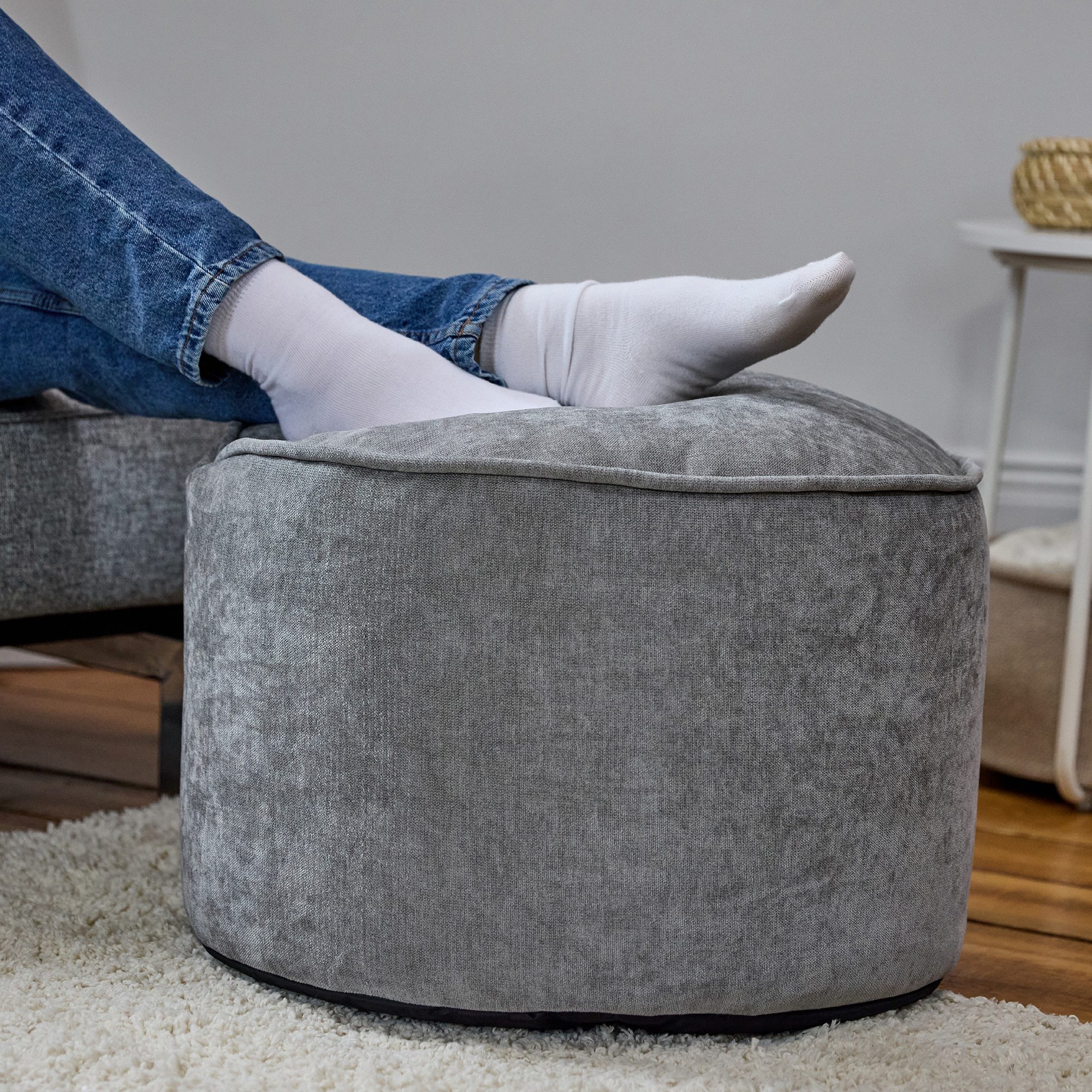 icon Pouf Sitzpouf XL aus Chenille günstig online kaufen