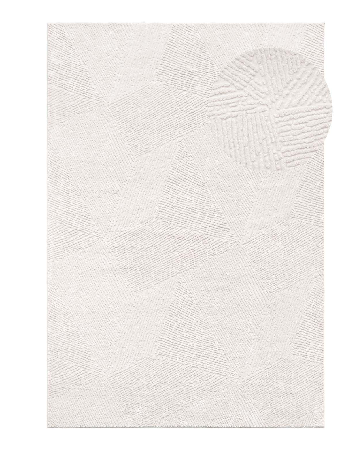 TaraCarpet Teppich TaraCarpet Homestyle 389 Fresco, rechteckig, Höhe: 10 mm, Fresco hoch-tief weich waschbar creme 50x80