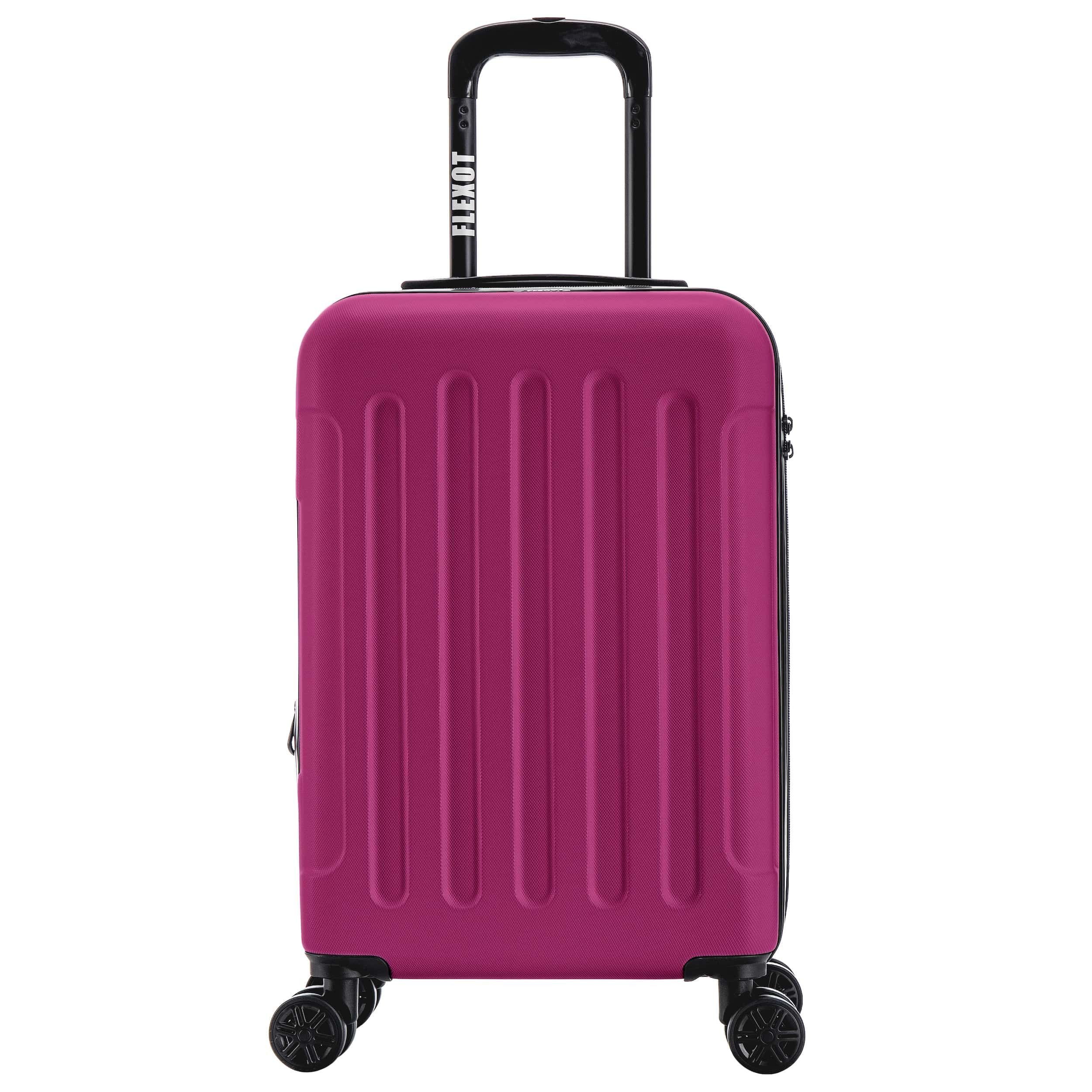 Flexot Hartschalen-Trolley F-3045 (Gr. M, L, XL) – Kofferset – ABS-Hartschale, 4 Rollen, Robuster und moderner Koffer mit vier 360° Rollen und Zahlenschloss