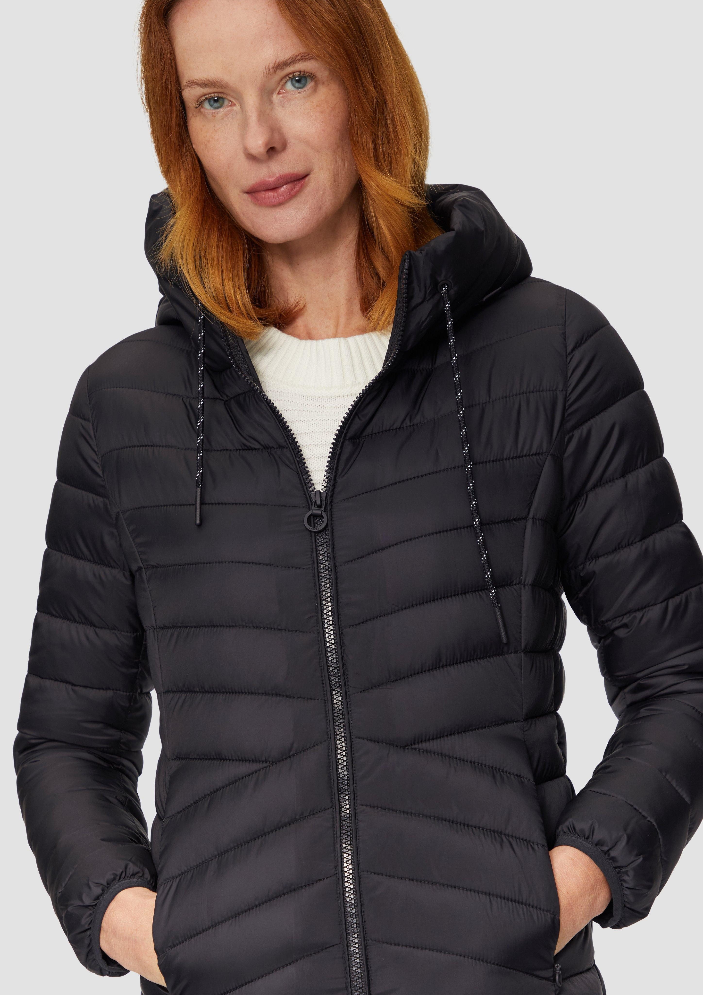 s.Oliver Funktionsjacke Leichte Steppjacke mit Logo-Kapuze günstig online kaufen