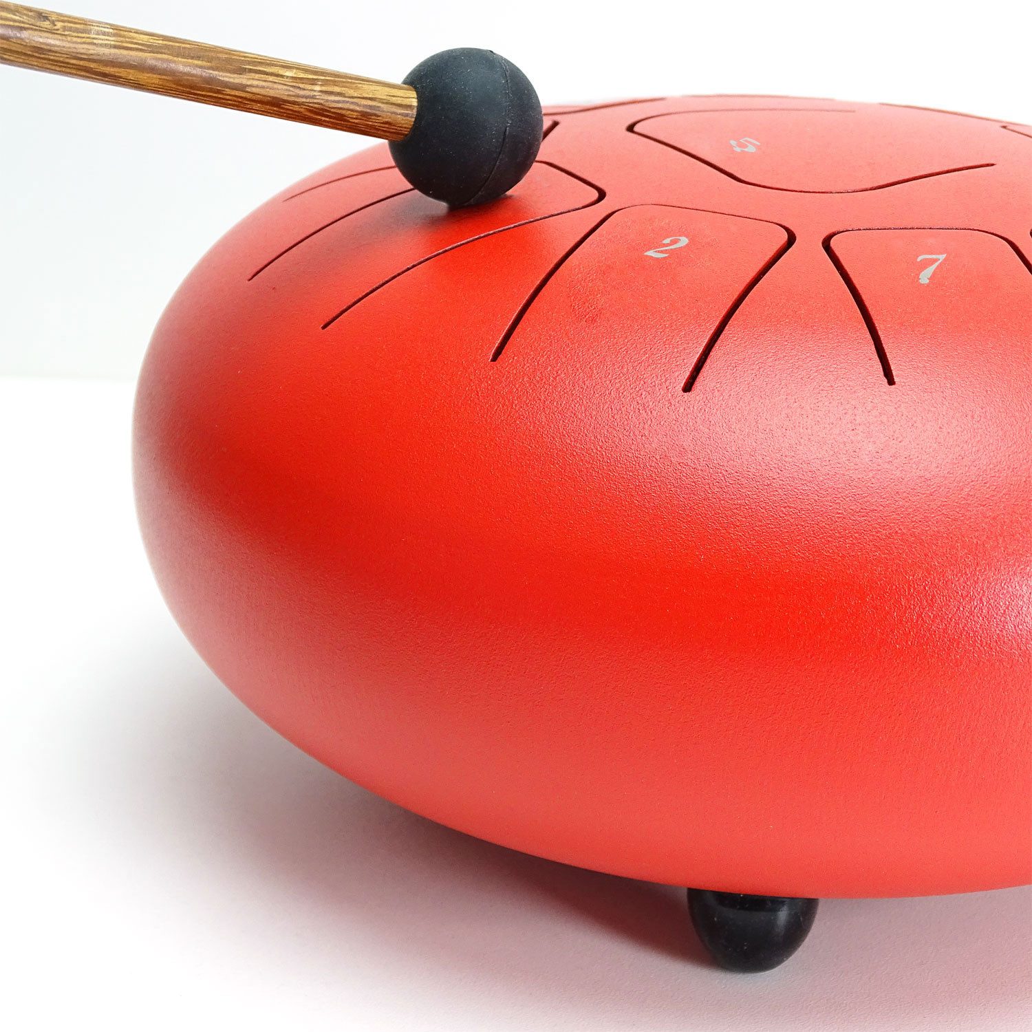 keepdrum Trommel keepdrum Zungentrommel TD8RD-F Tongue Drum 11 Töne Rot F-Dur,Set, Tongue Drum, 2 Schlägel, Tasche