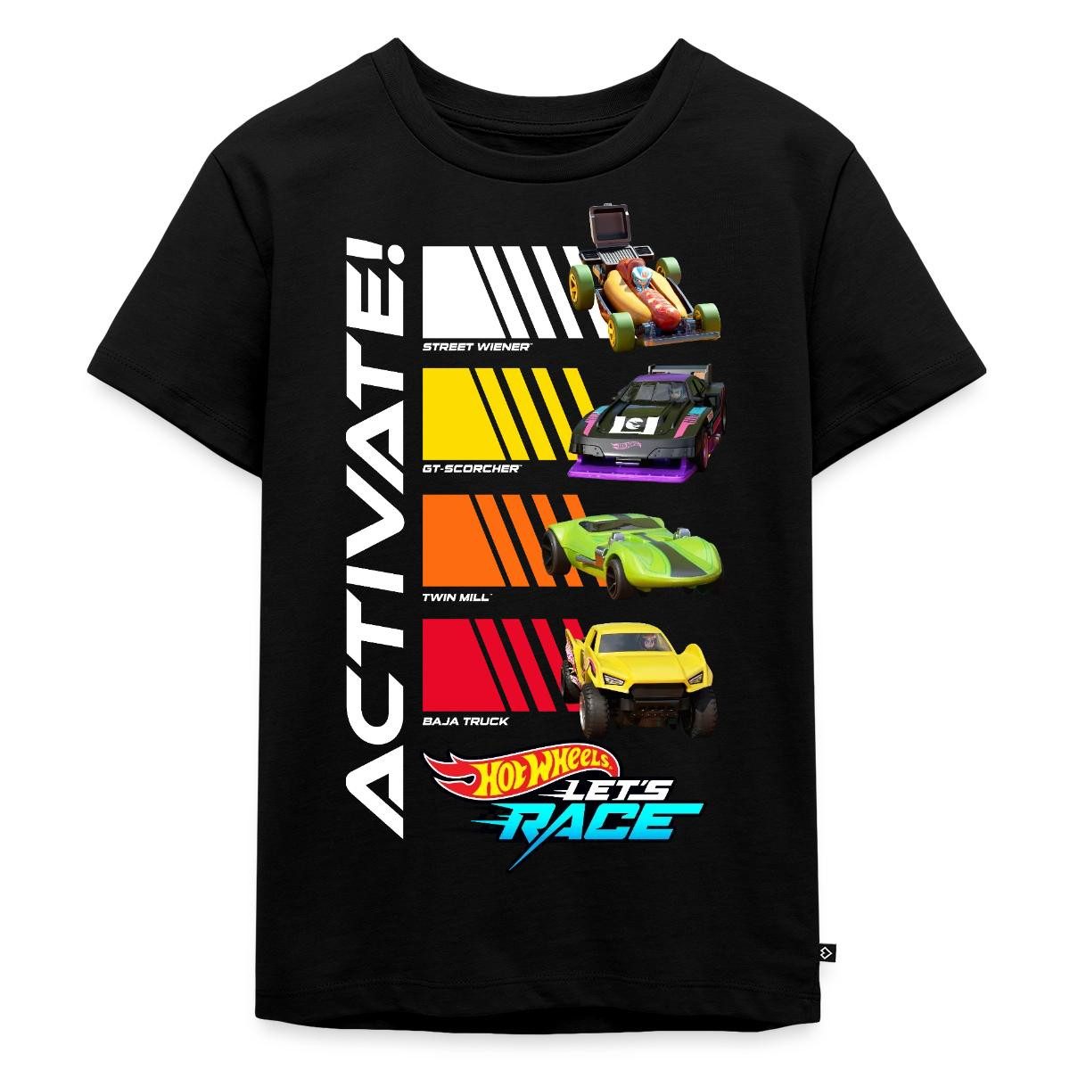 T-Shirt Hot Wheels Design Activate Mit Fahrzeugen Kinder Premium T-Shirt