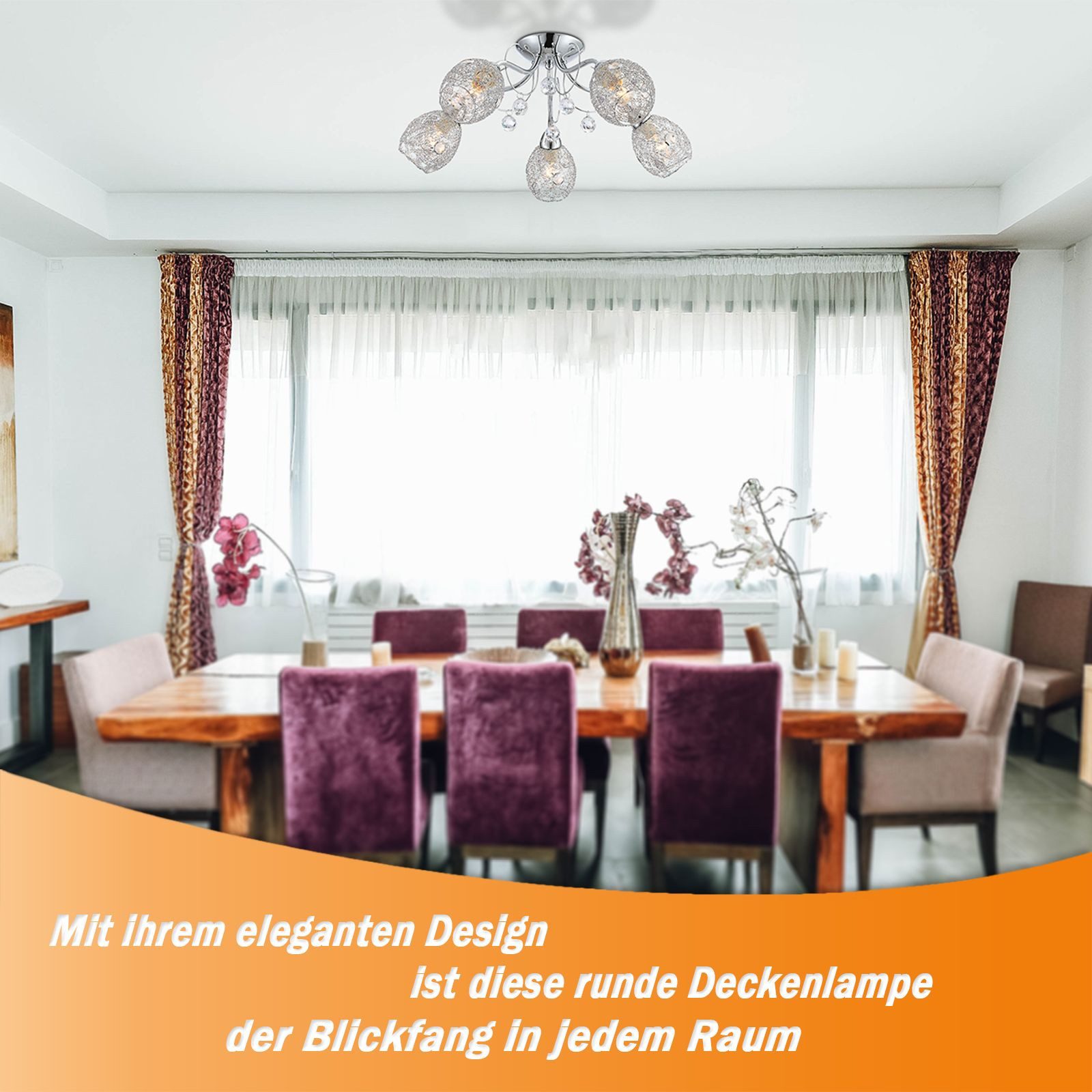 bmf-versand Deckenleuchte Deckenleuchte Wohnzimmer Esszimmer Kristall günstig online kaufen